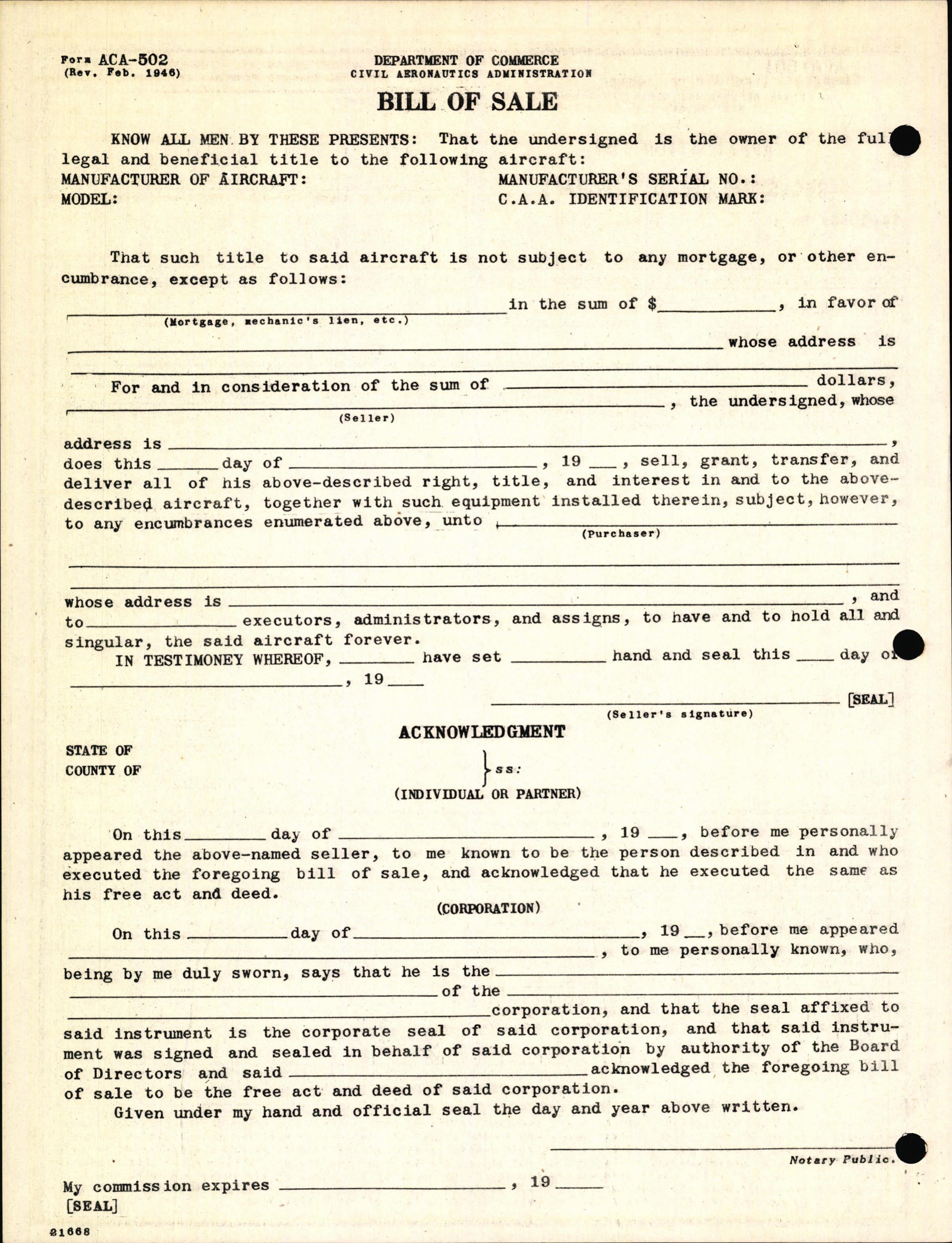 Sample page 6 from AirCorps Library document: Technical Information for Serial Number 2026