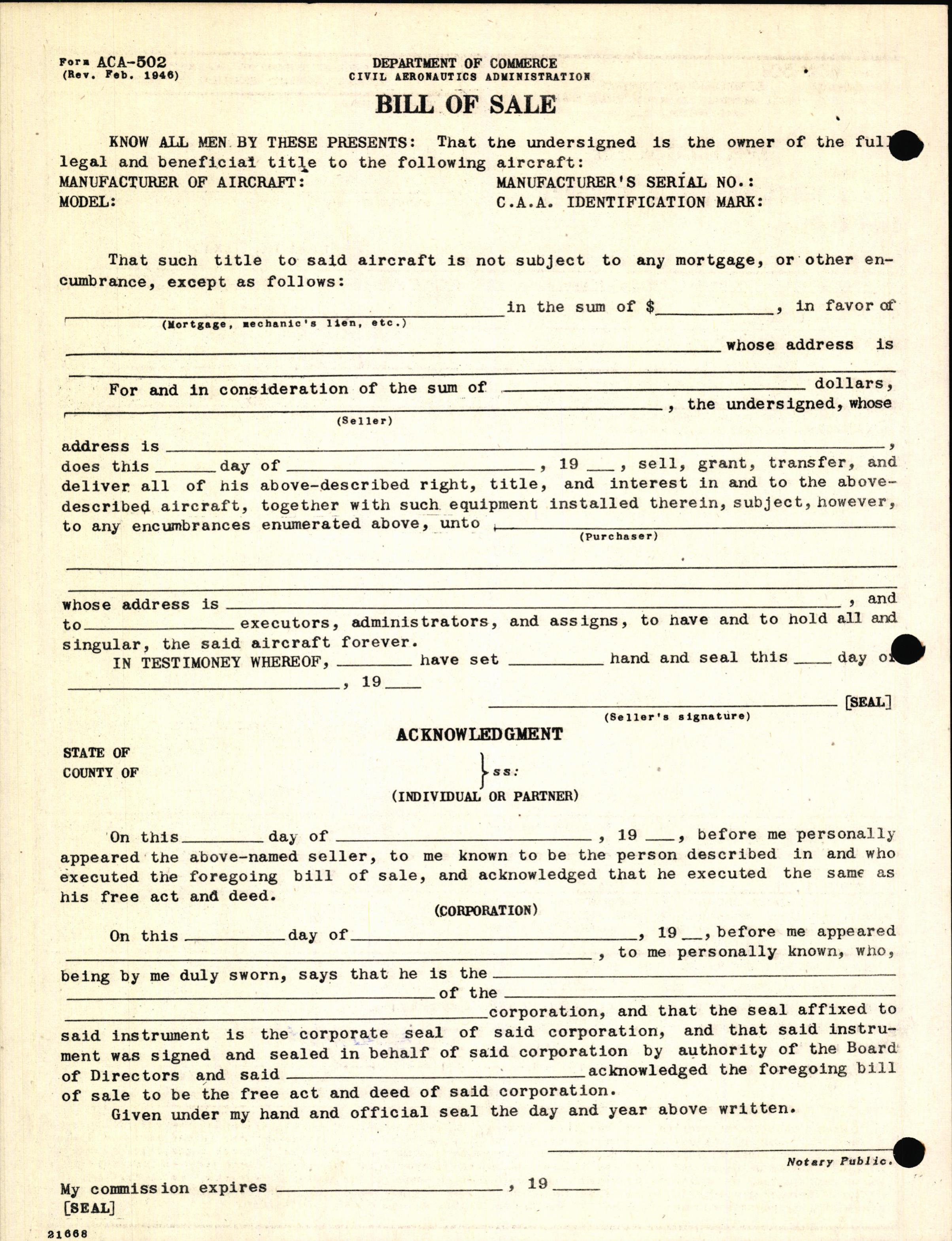 Sample page 2 from AirCorps Library document: Technical Information for Serial Number 2027