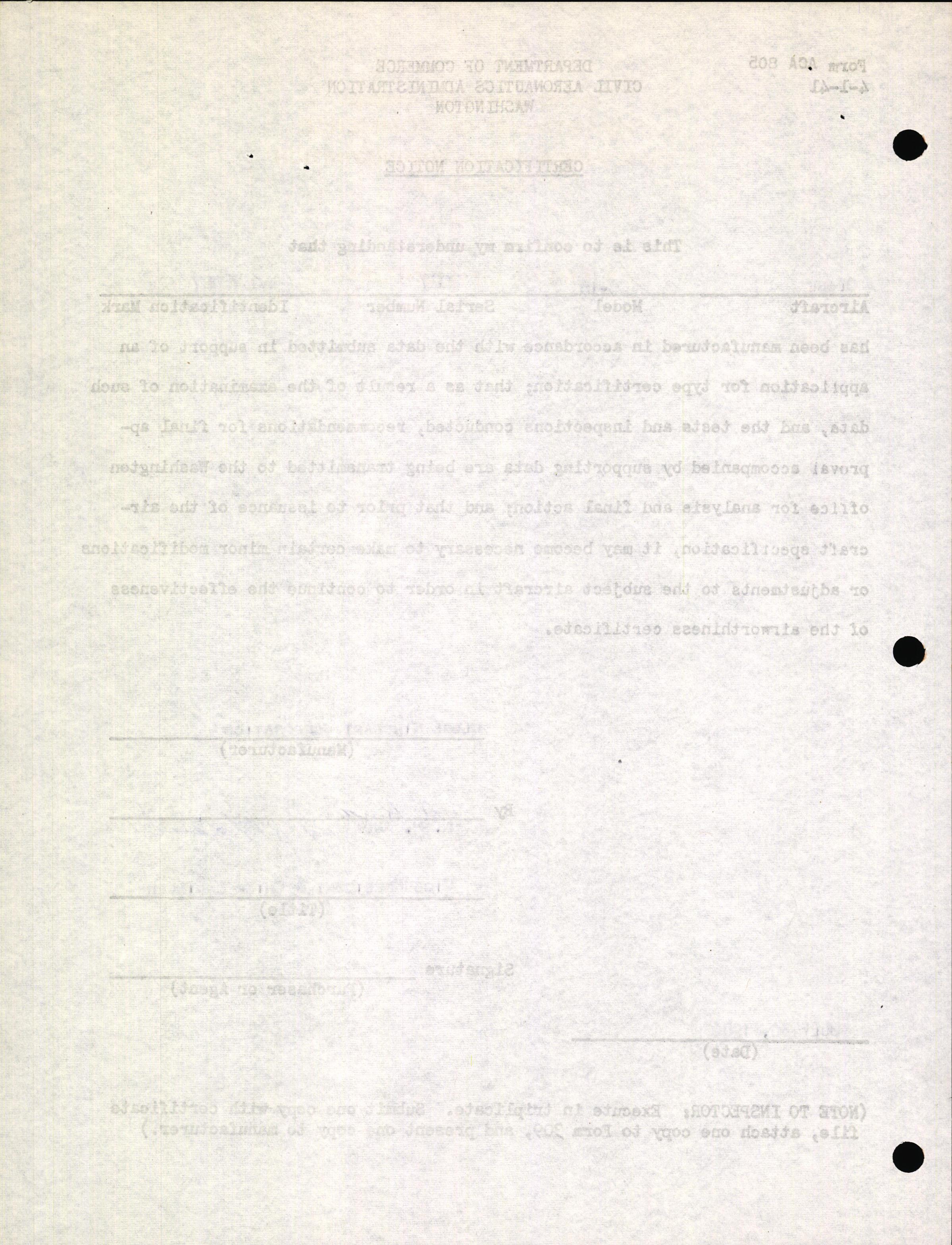 Sample page 4 from AirCorps Library document: Technical Information for Serial Number 2027