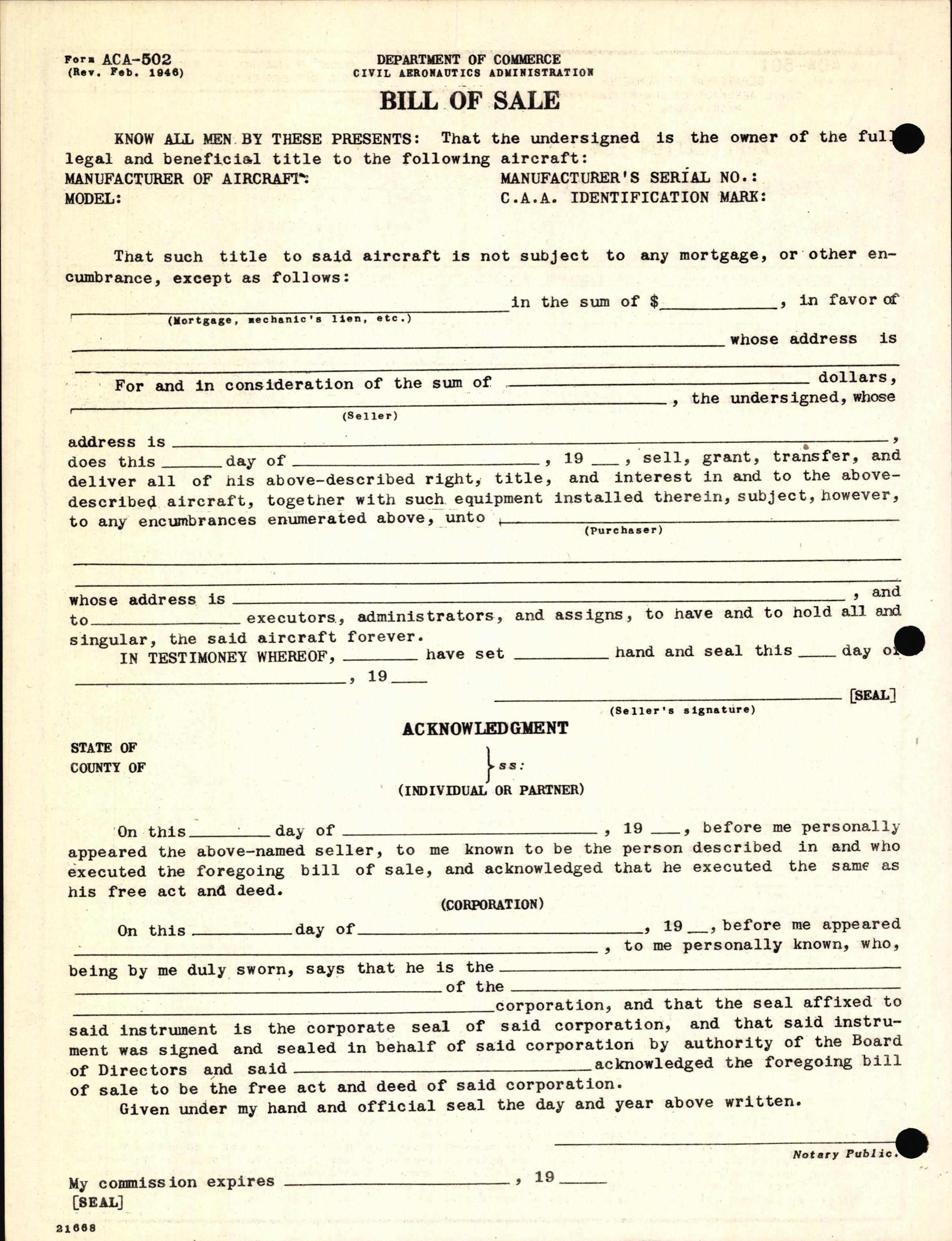 Sample page 2 from AirCorps Library document: Technical Information for Serial Number 2030
