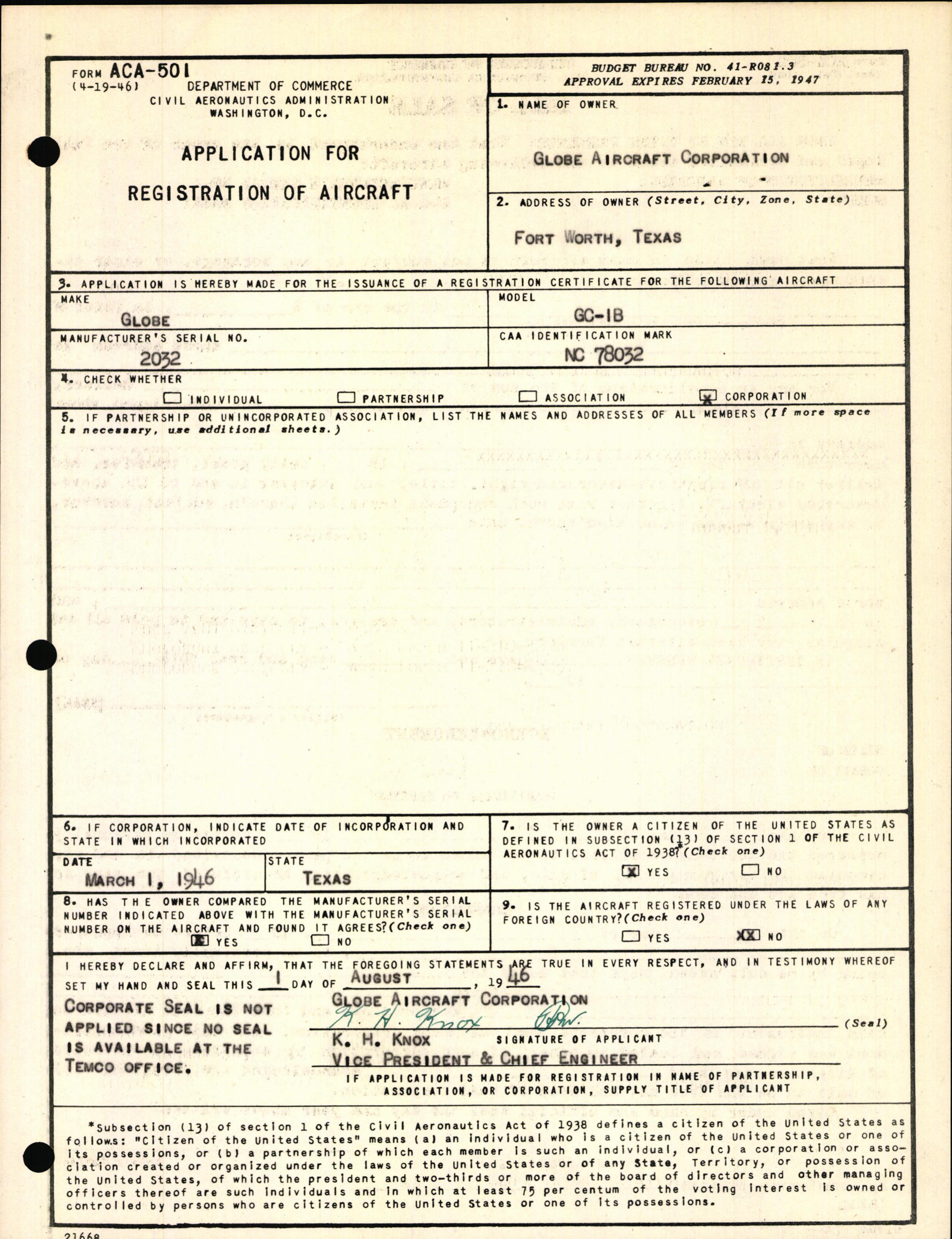 Sample page 3 from AirCorps Library document: Technical Information for Serial Number 2032