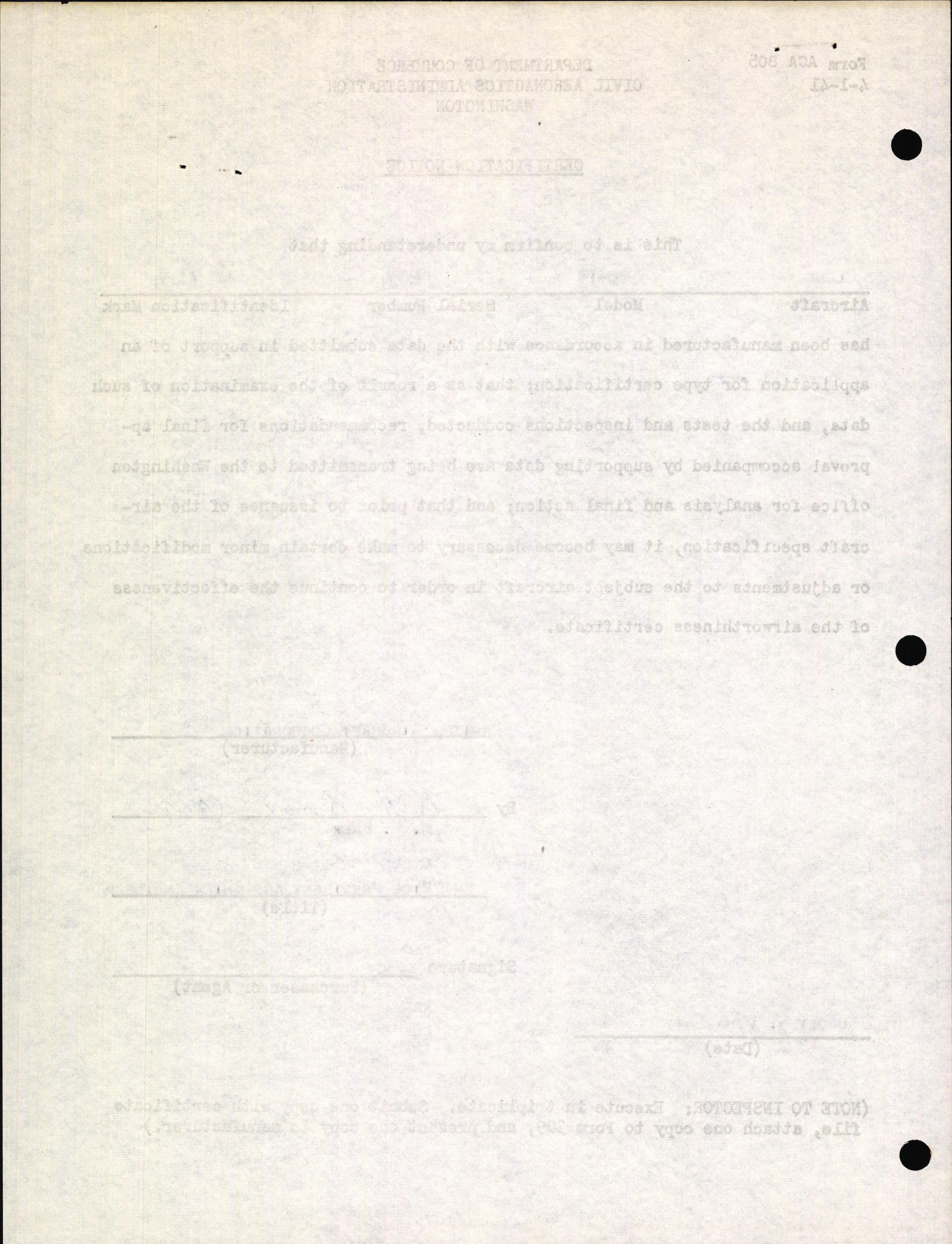 Sample page 2 from AirCorps Library document: Technical Information for Serial Number 2034