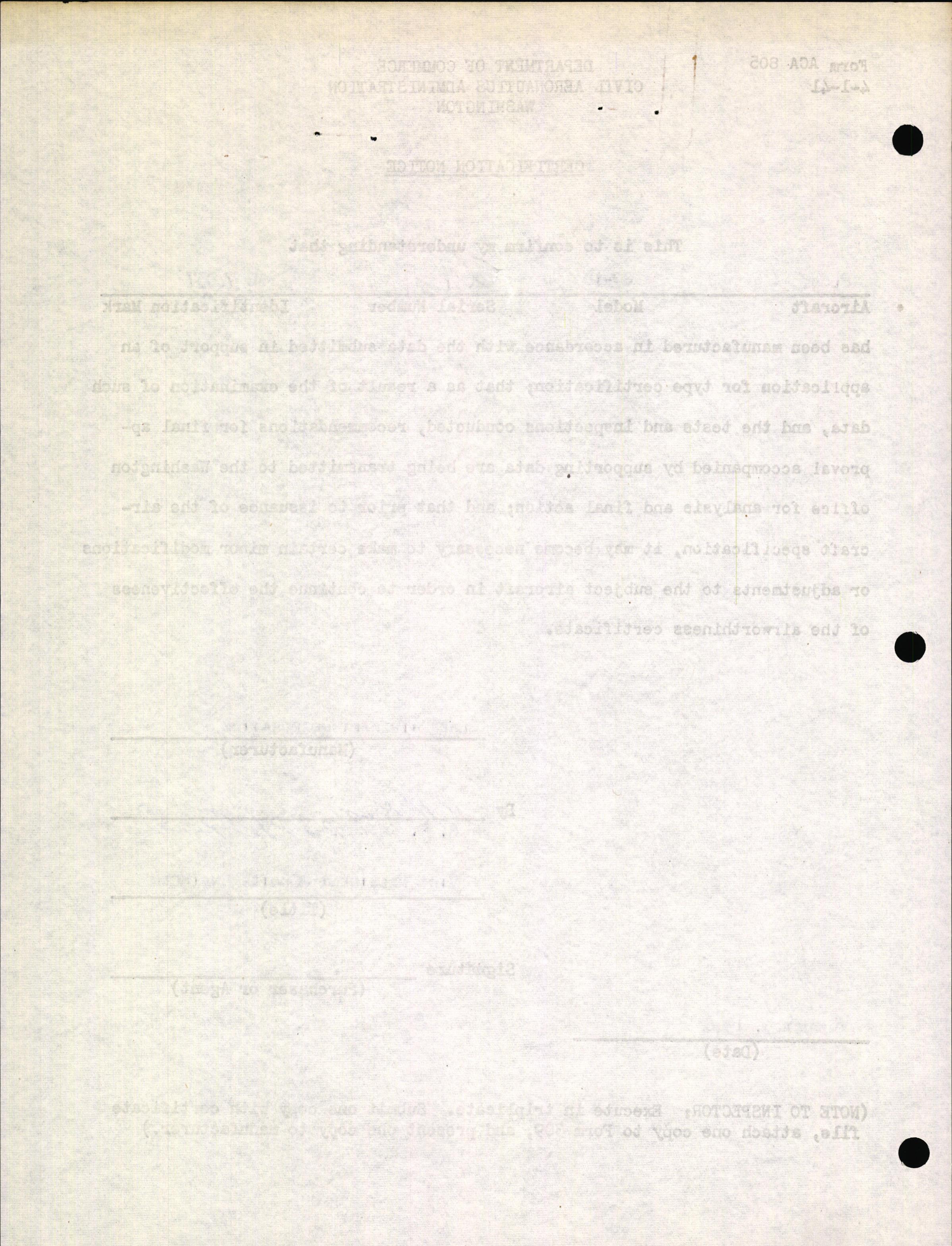 Sample page 2 from AirCorps Library document: Technical Information for Serial Number 2037