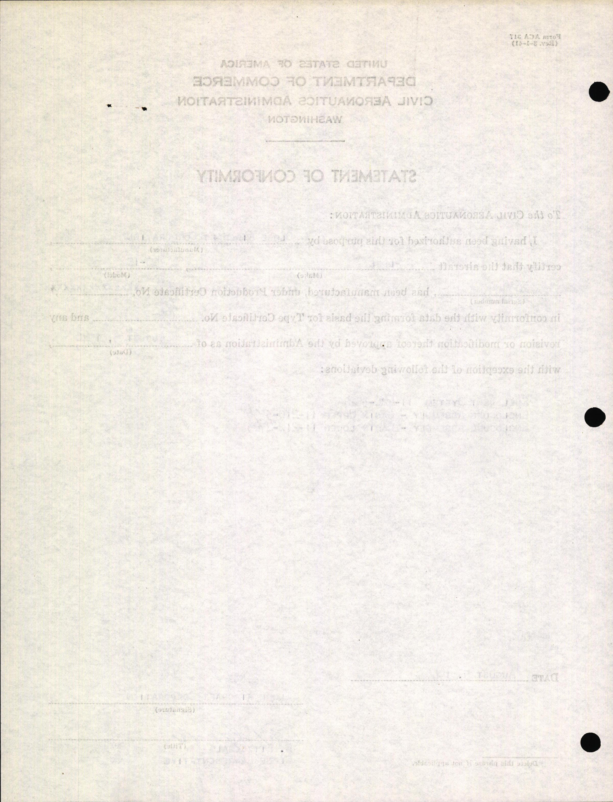 Sample page 2 from AirCorps Library document: Technical Information for Serial Number 2038