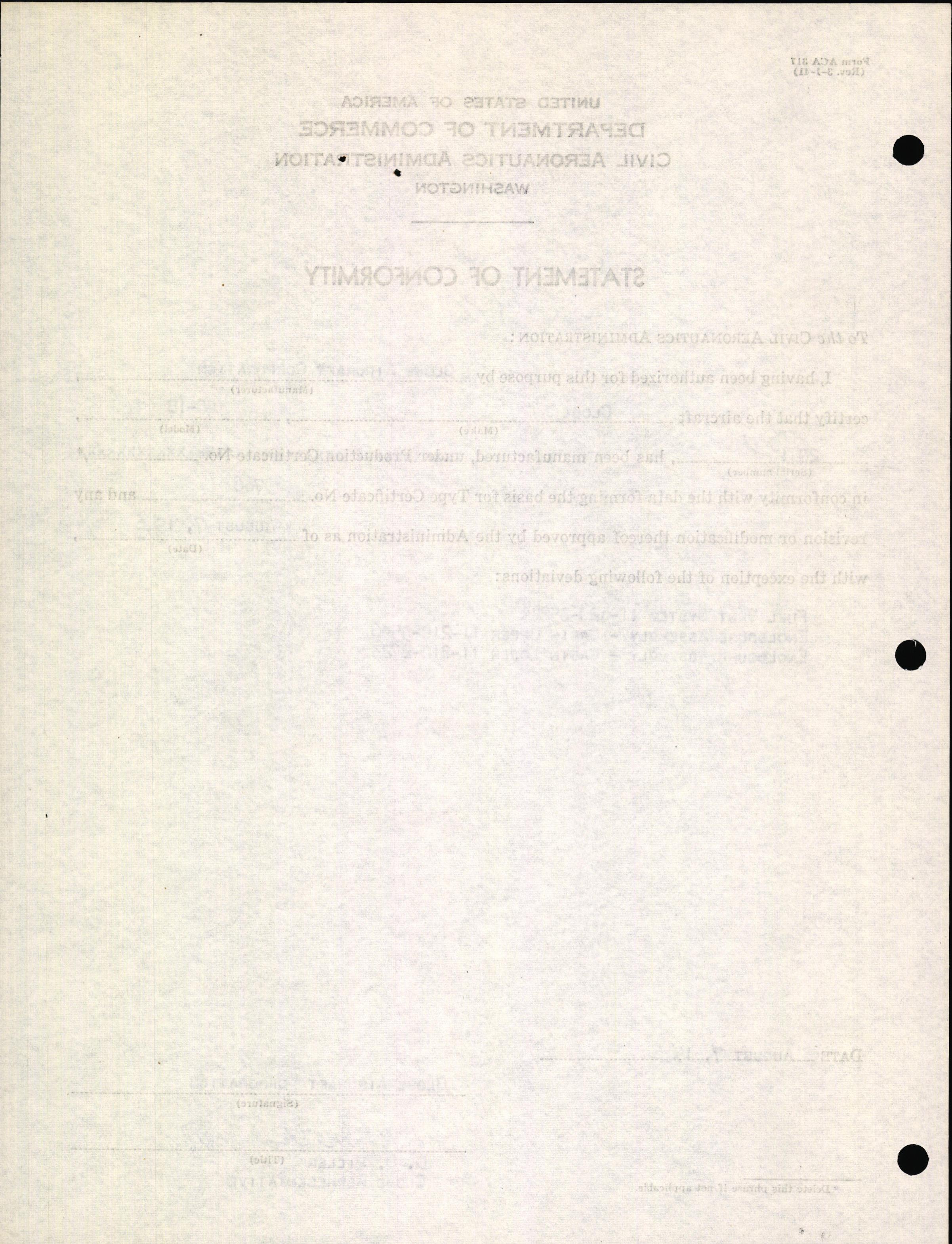 Sample page 4 from AirCorps Library document: Technical Information for Serial Number 2041