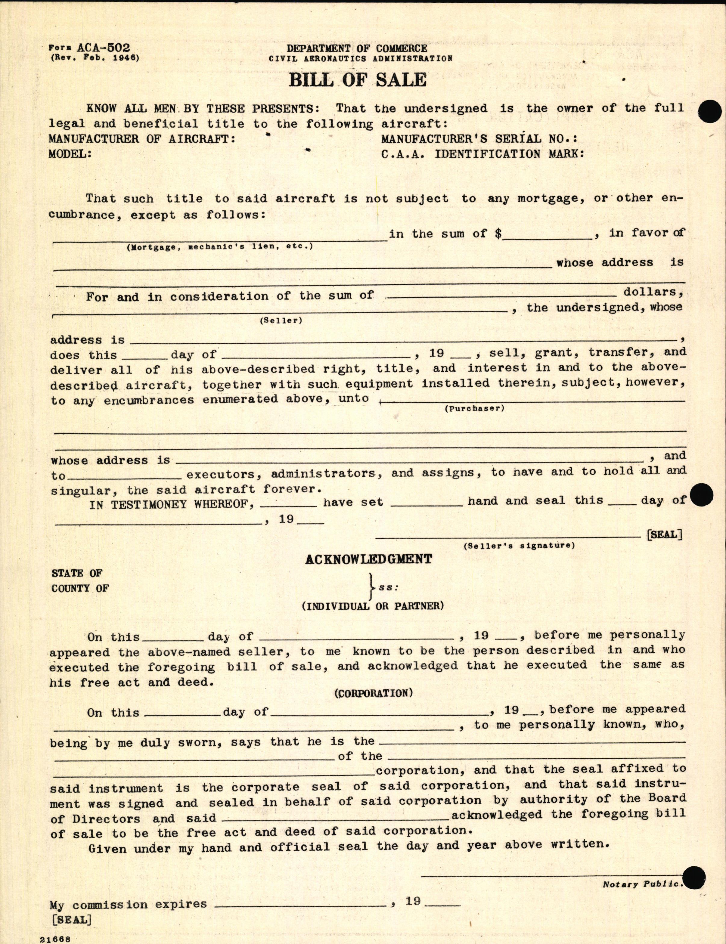 Sample page 2 from AirCorps Library document: Technical Information for Serial Number 2042