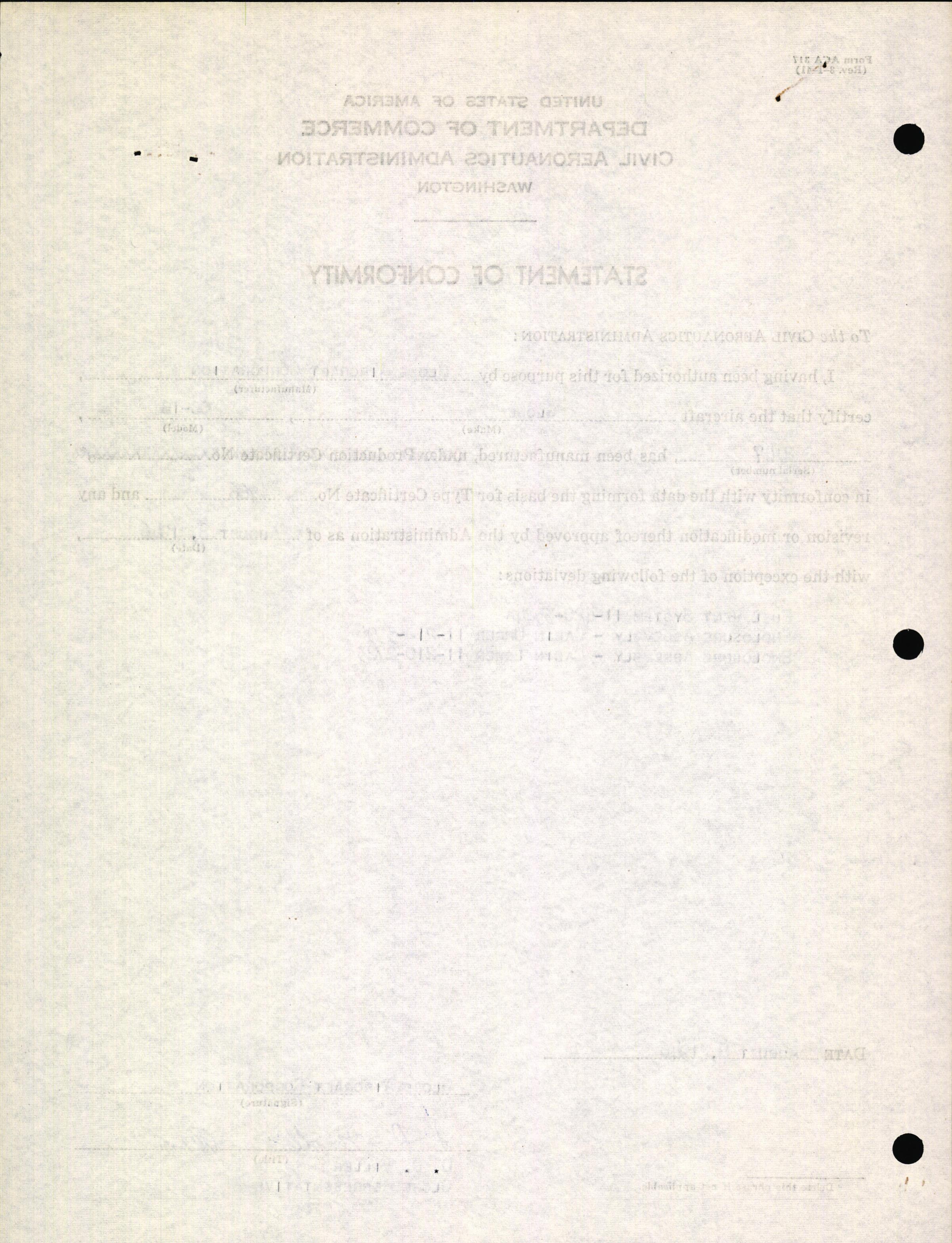 Sample page 2 from AirCorps Library document: Technical Information for Serial Number 2047