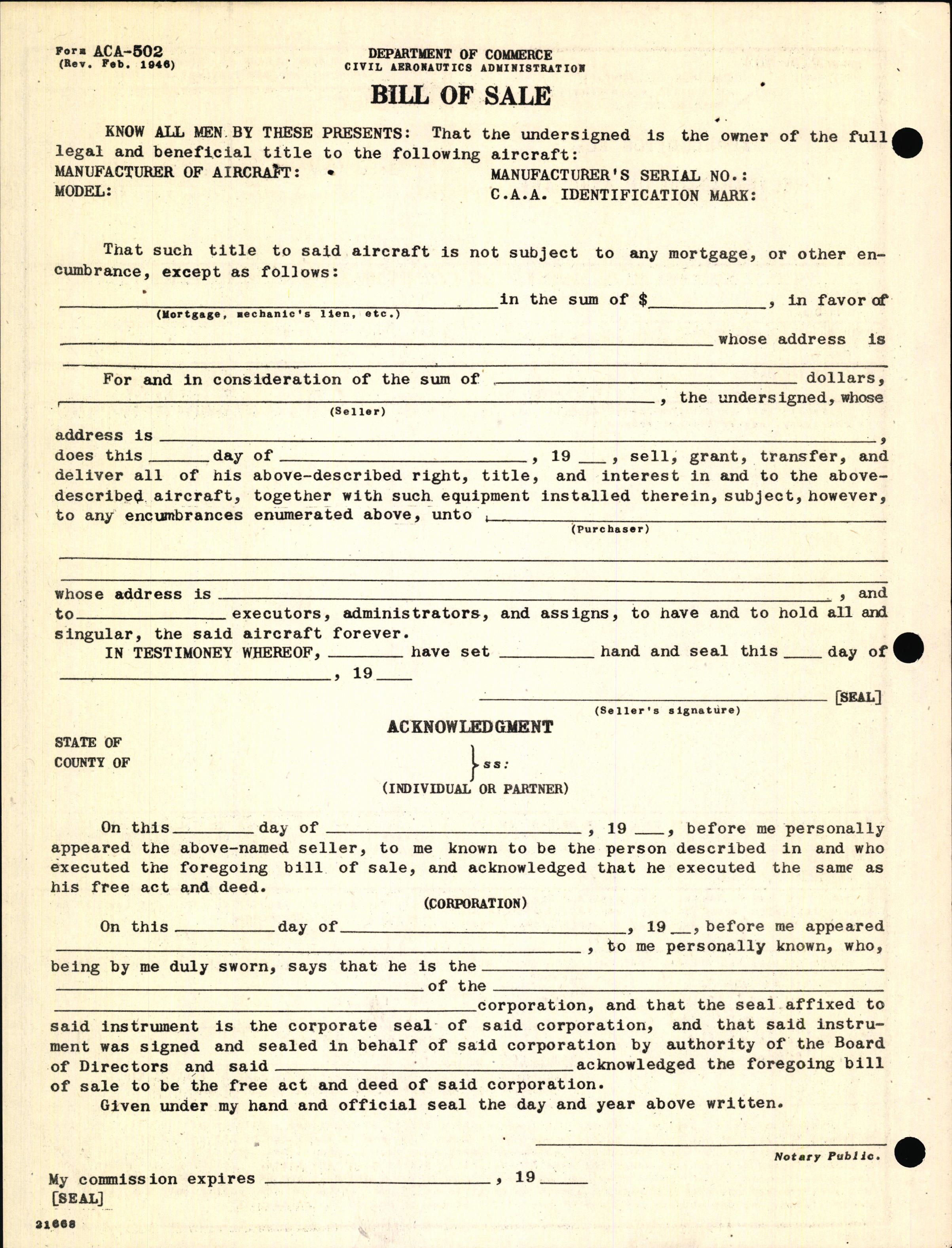 Sample page 2 from AirCorps Library document: Technical Information for Serial Number 2052