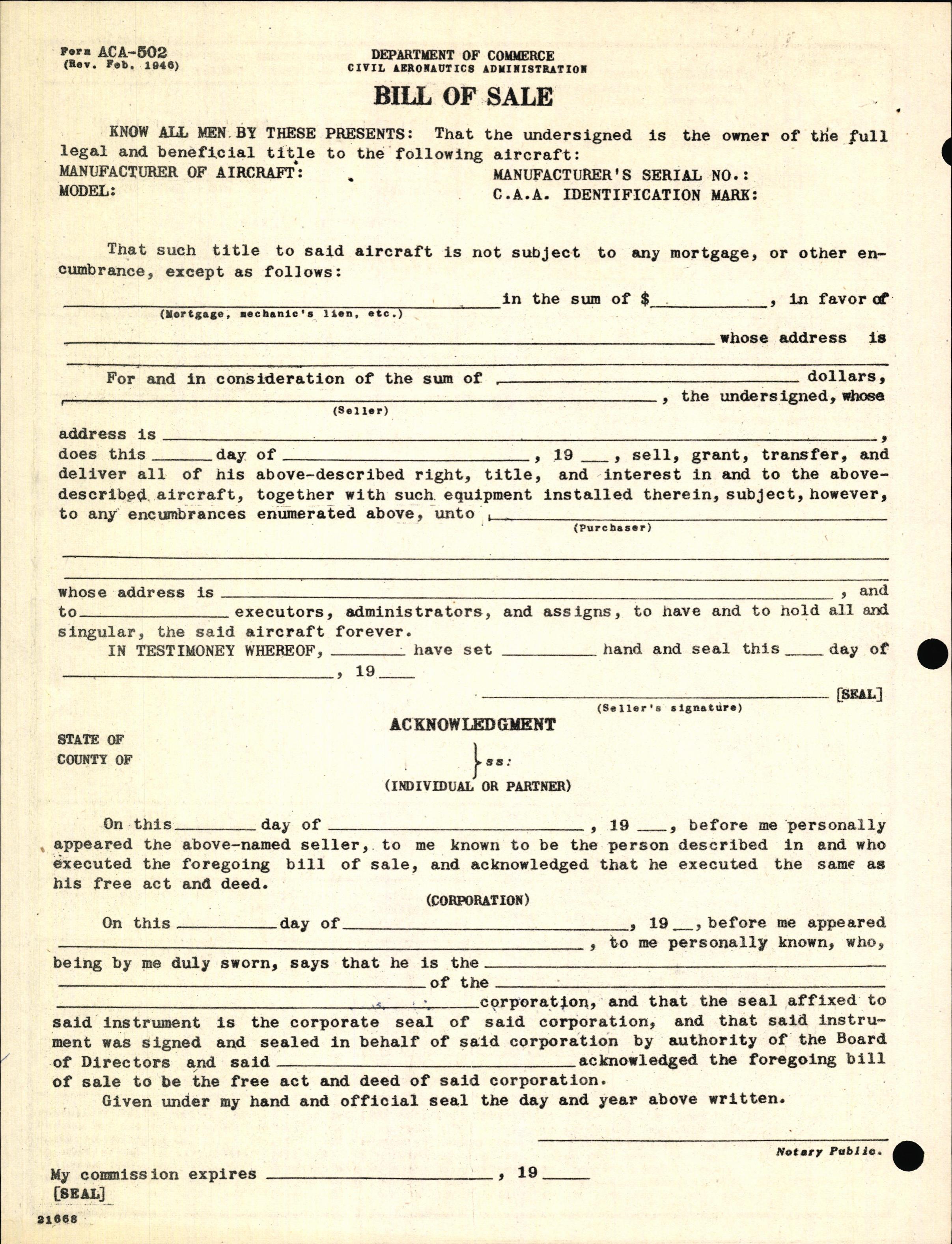 Sample page 4 from AirCorps Library document: Technical Information for Serial Number 2057