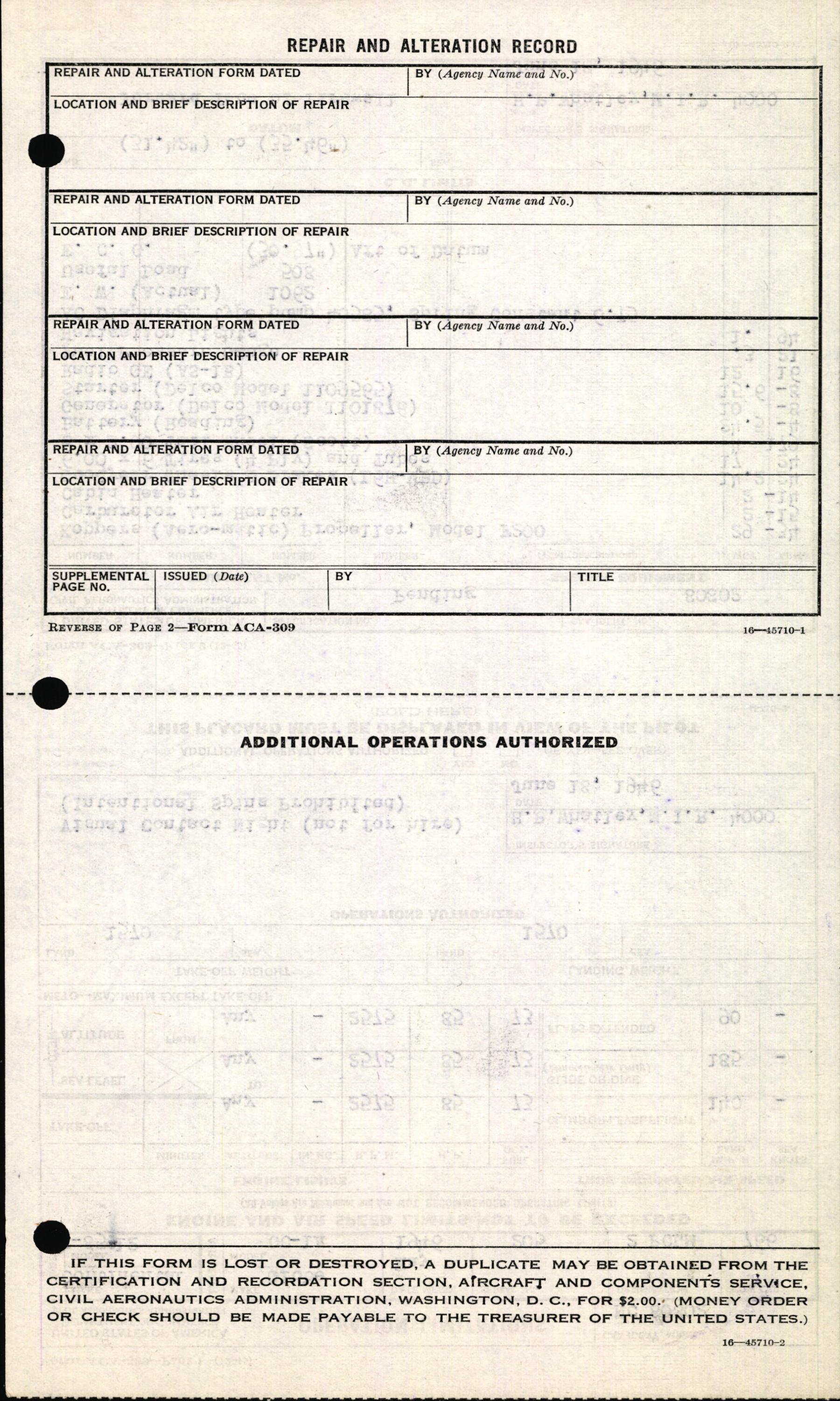 Sample page 4 from AirCorps Library document: Technical Information for Serial Number 205