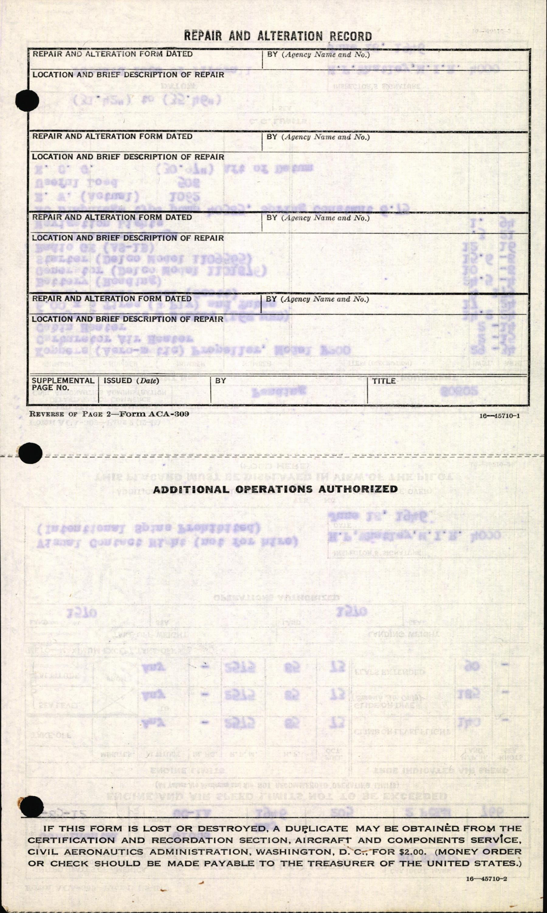Sample page 6 from AirCorps Library document: Technical Information for Serial Number 205