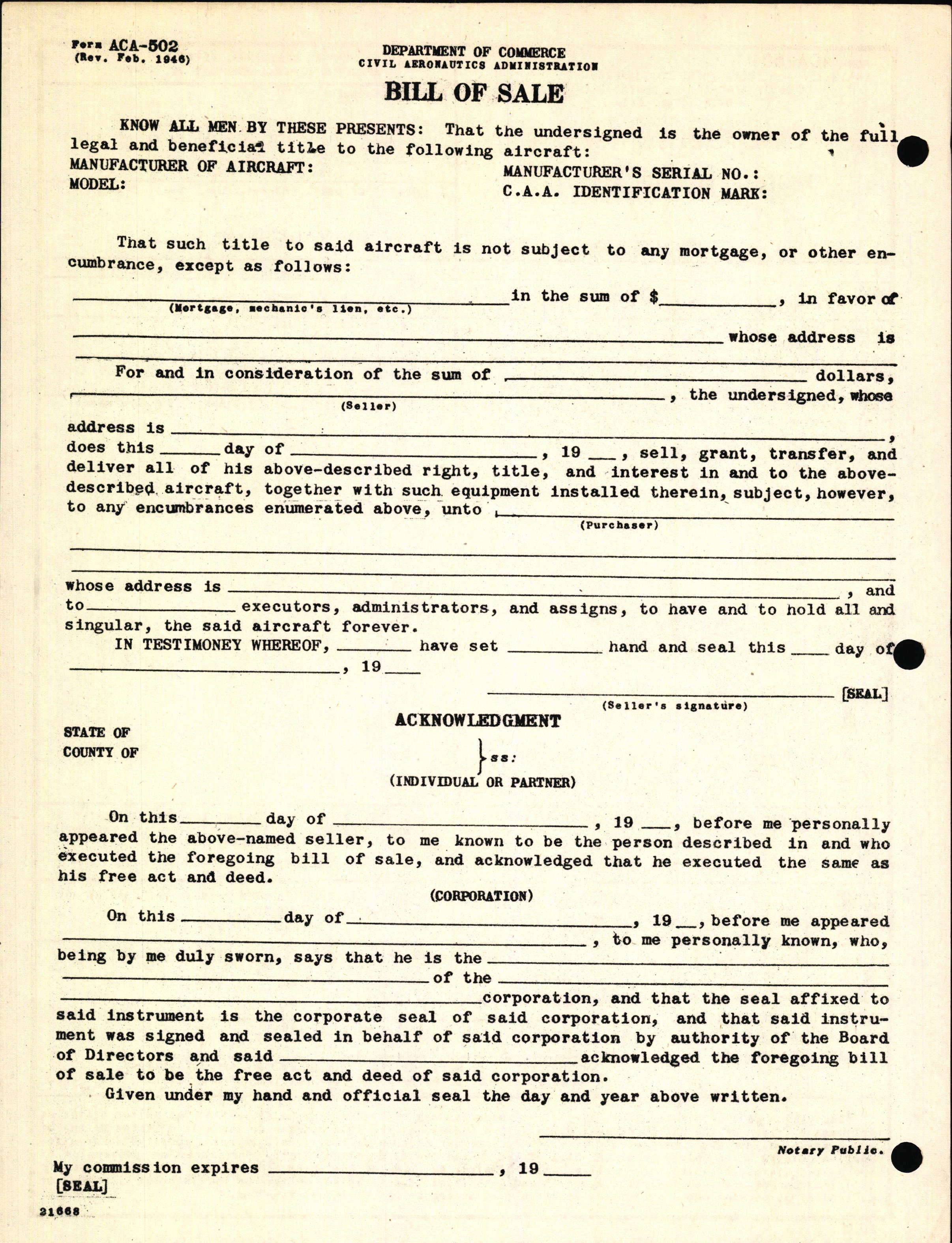 Sample page 2 from AirCorps Library document: Technical Information for Serial Number 2063