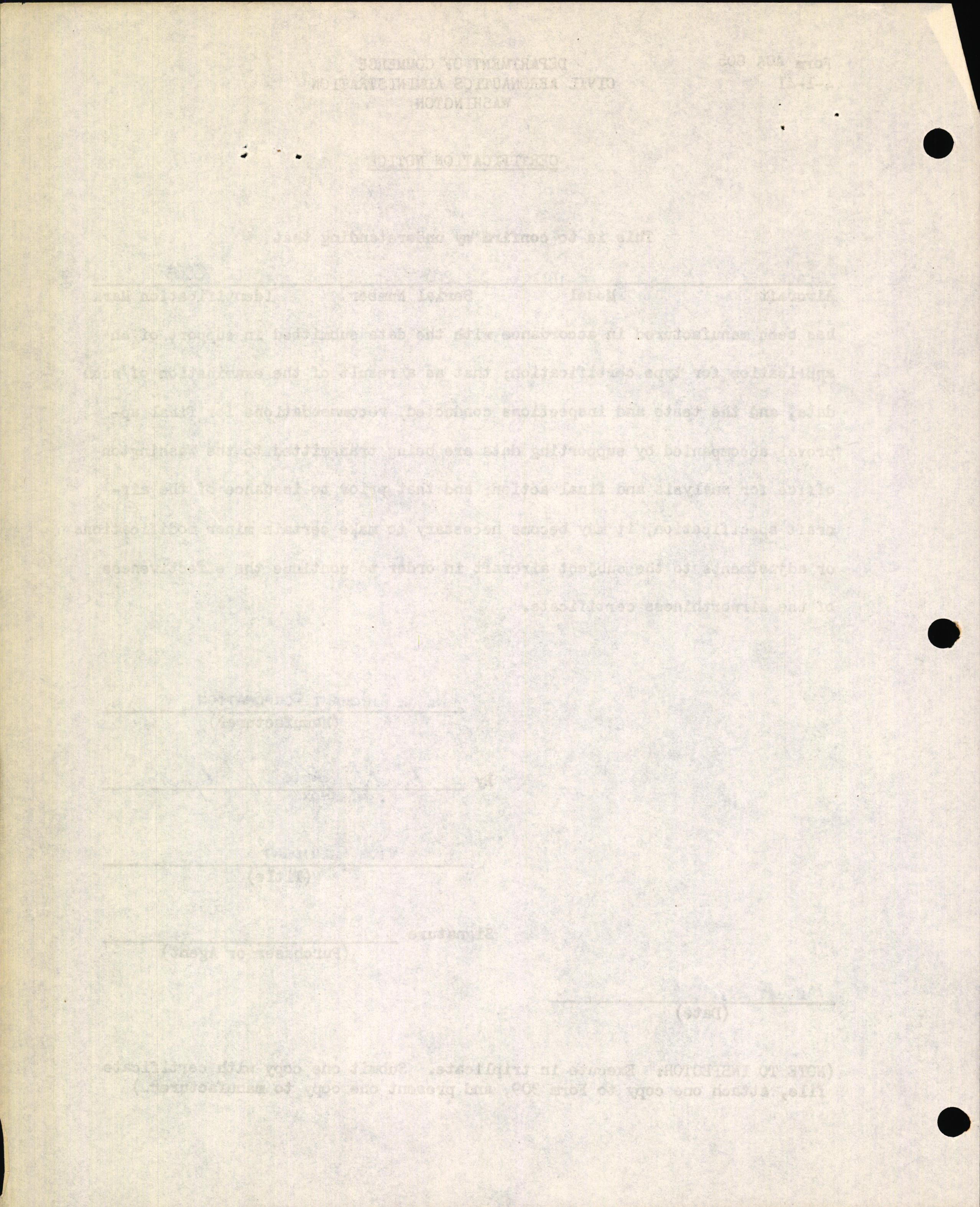 Sample page 2 from AirCorps Library document: Technical Information for Serial Number 2065