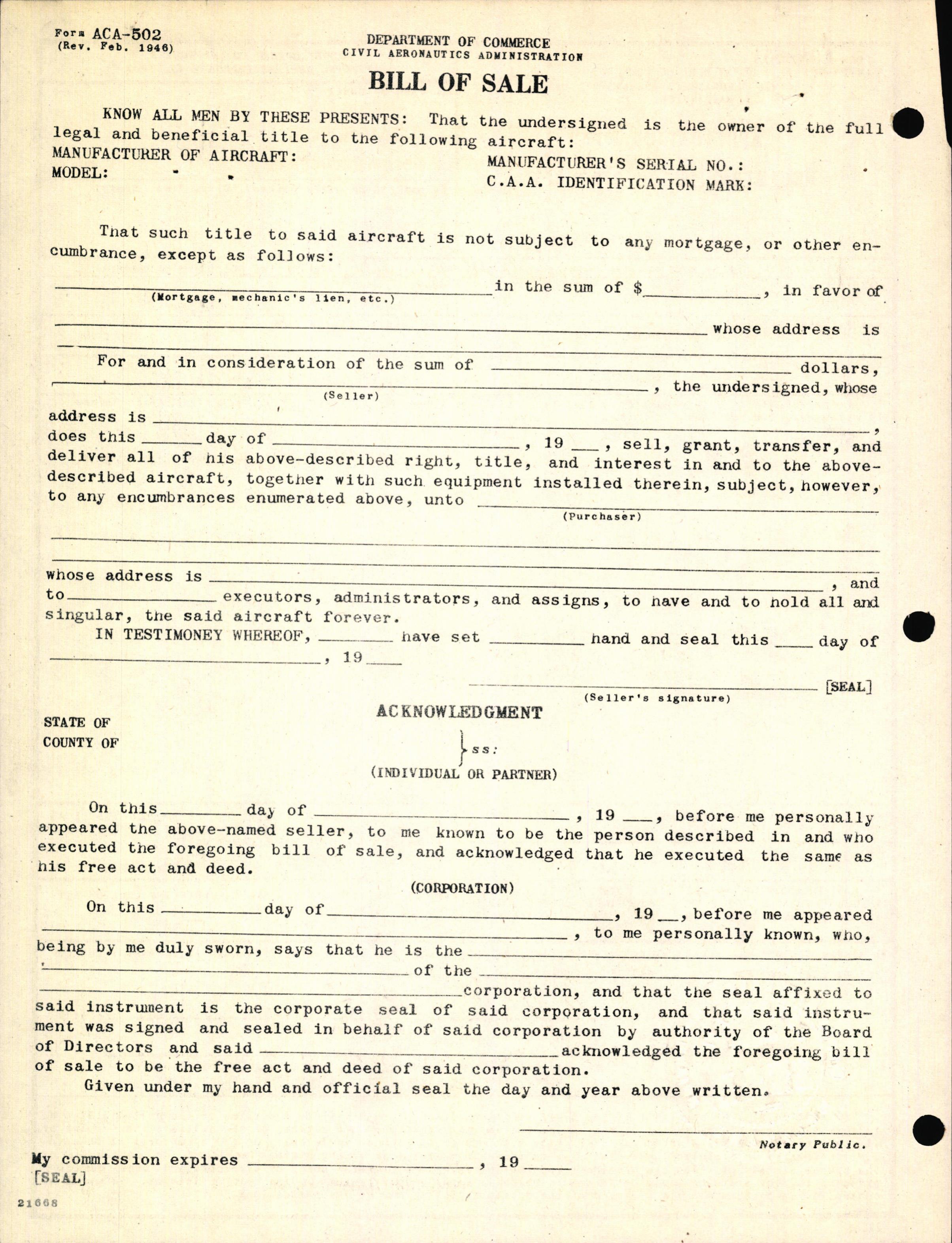 Sample page 2 from AirCorps Library document: Technical Information for Serial Number 2067
