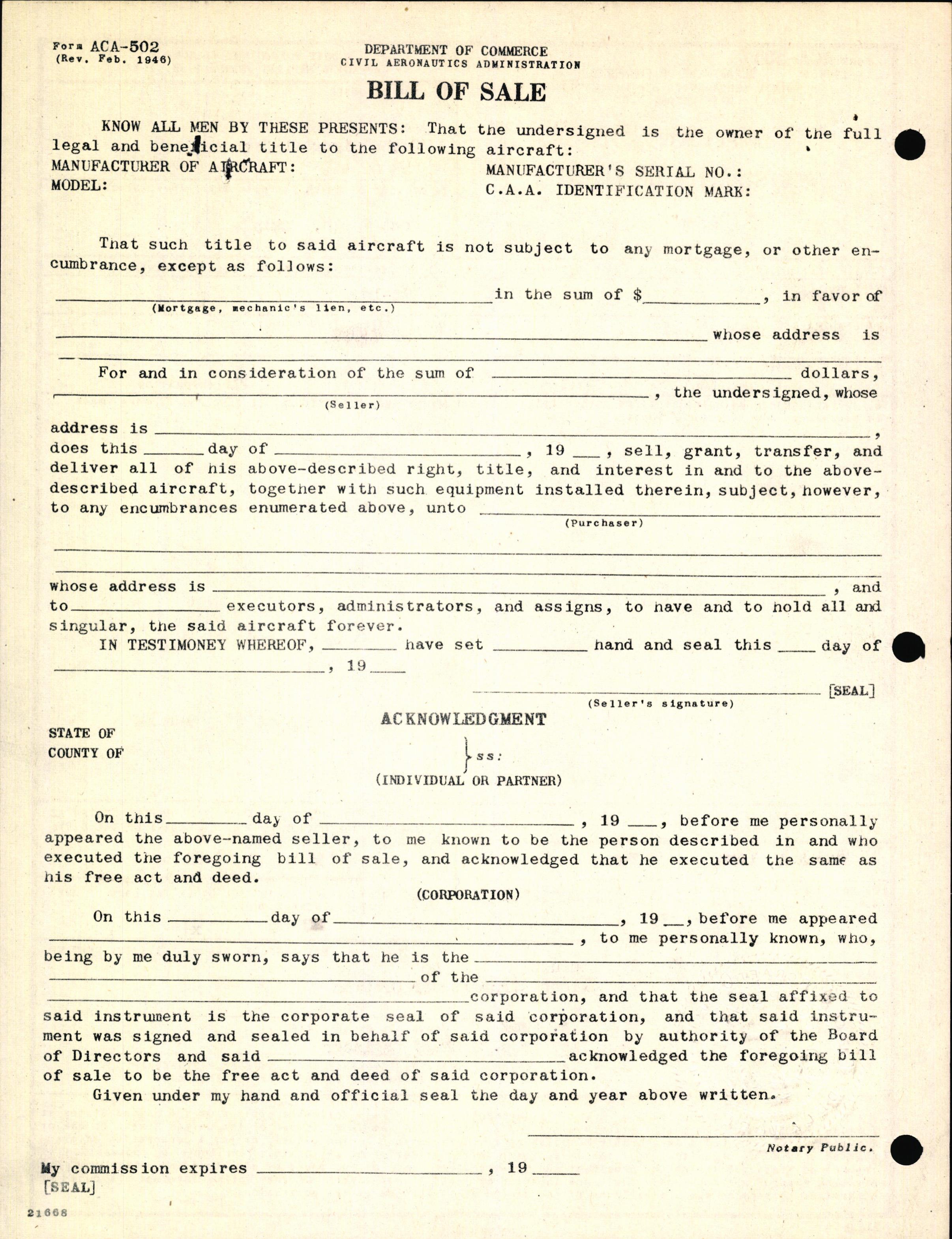 Sample page 2 from AirCorps Library document: Technical Information for Serial Number 2069
