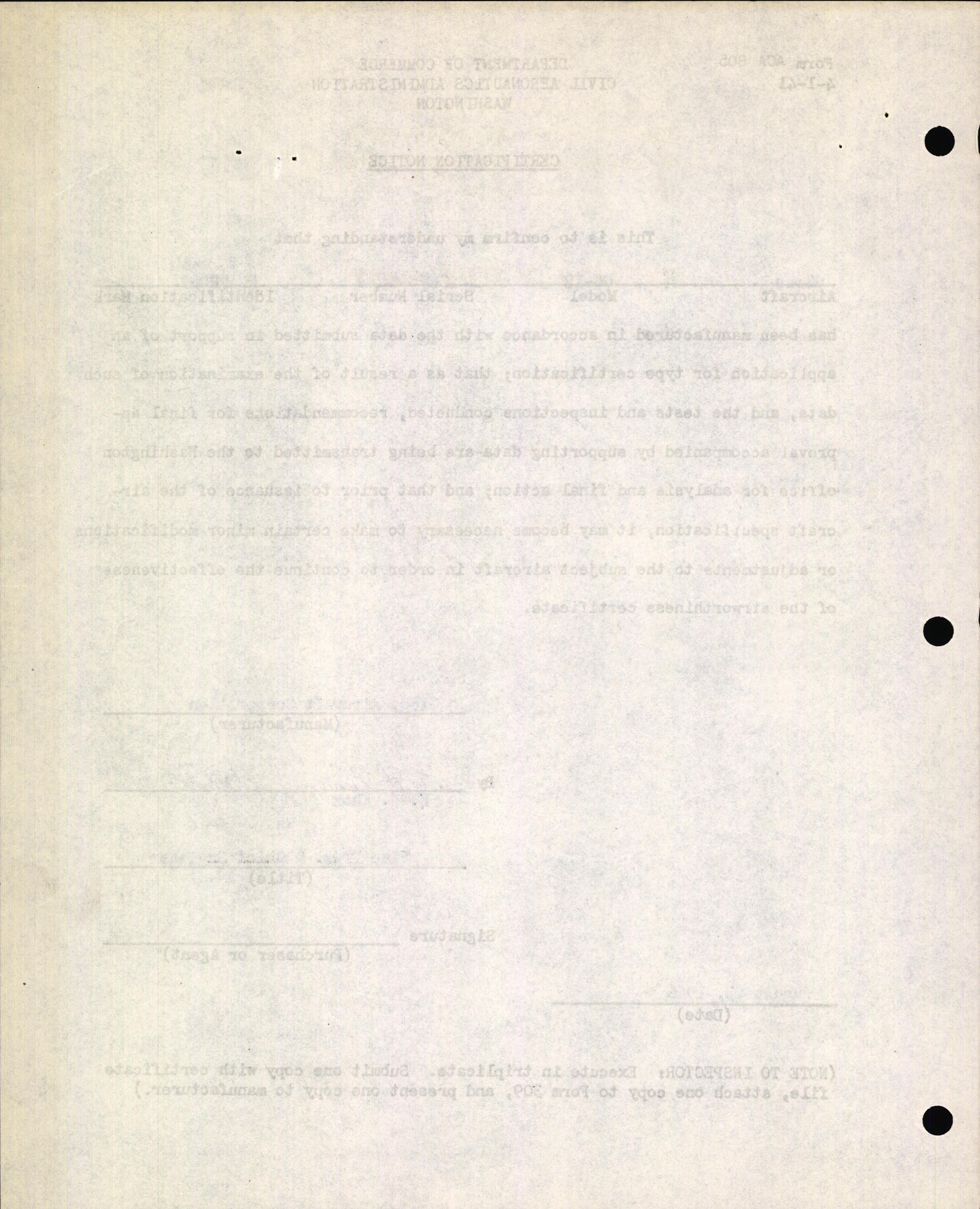 Sample page 4 from AirCorps Library document: Technical Information for Serial Number 2069