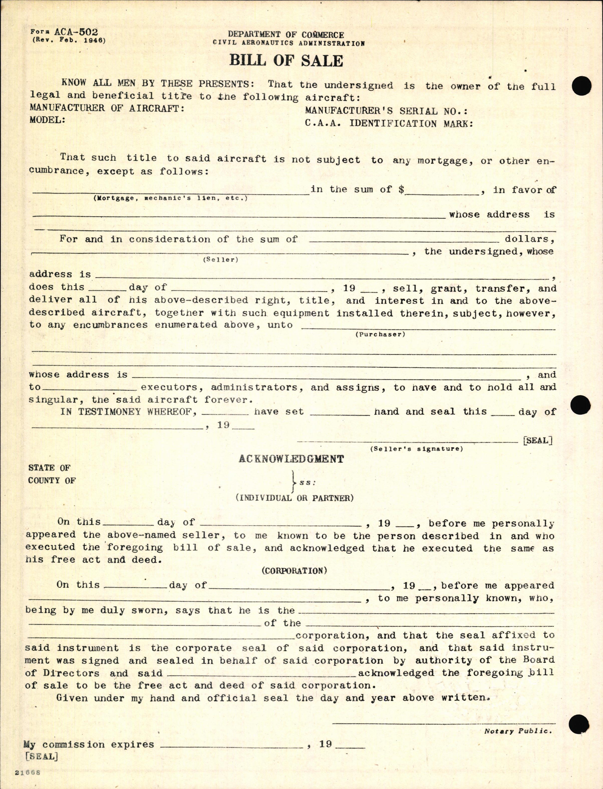 Sample page 2 from AirCorps Library document: Technical Information for Serial Number 2071