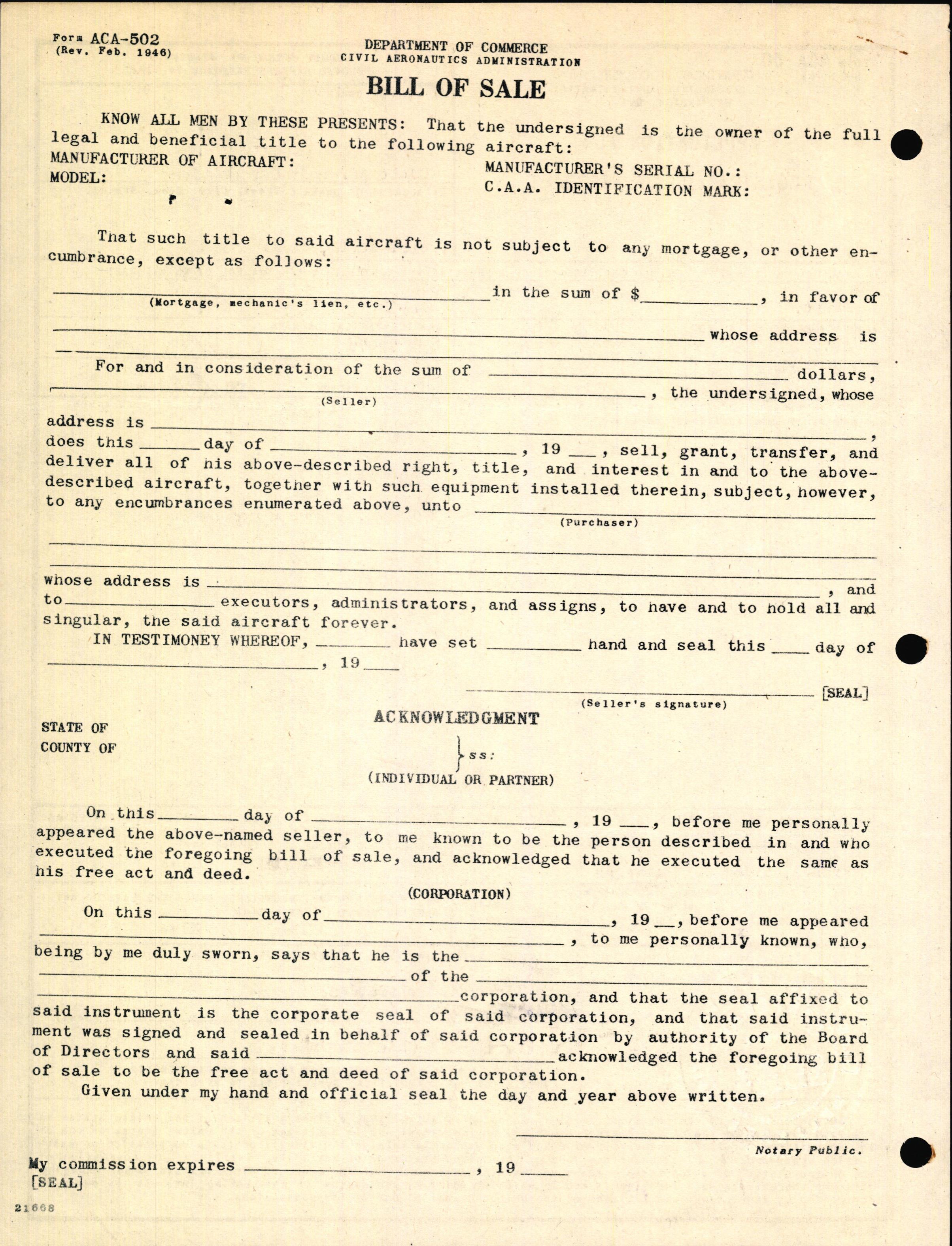 Sample page 2 from AirCorps Library document: Technical Information for Serial Number 2079