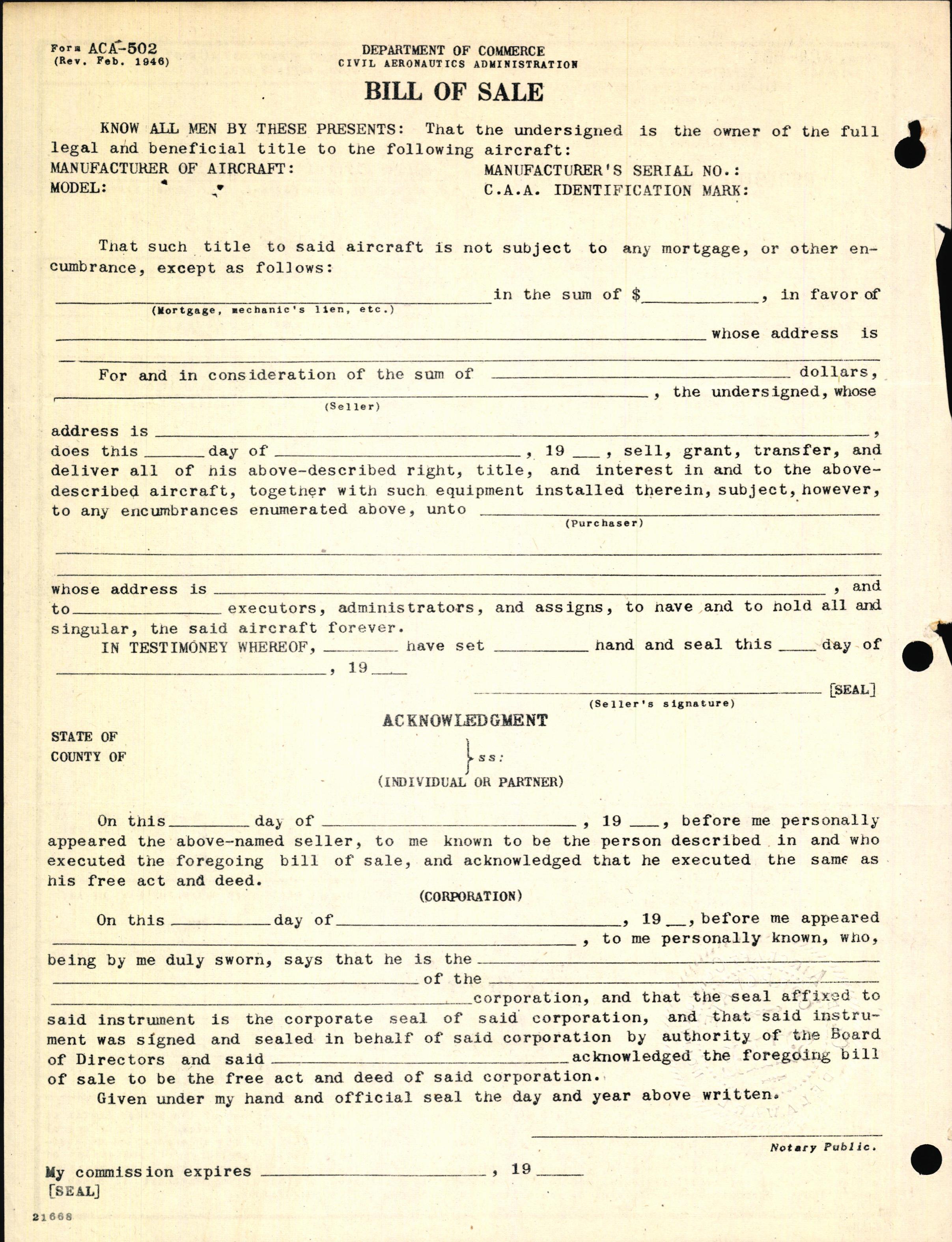 Sample page 2 from AirCorps Library document: Technical Information for Serial Number 2082
