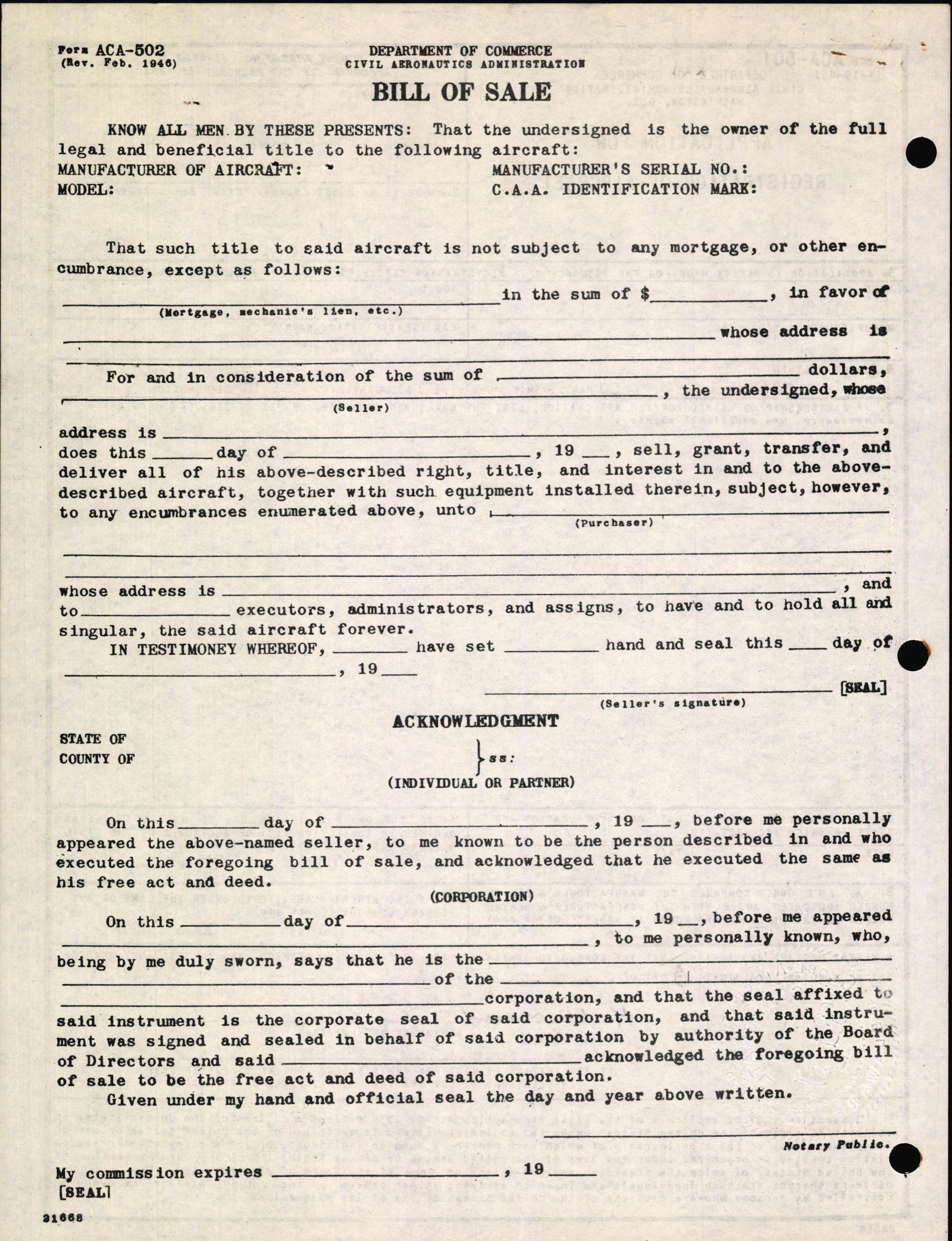 Sample page 2 from AirCorps Library document: Technical Information for Serial Number 2084
