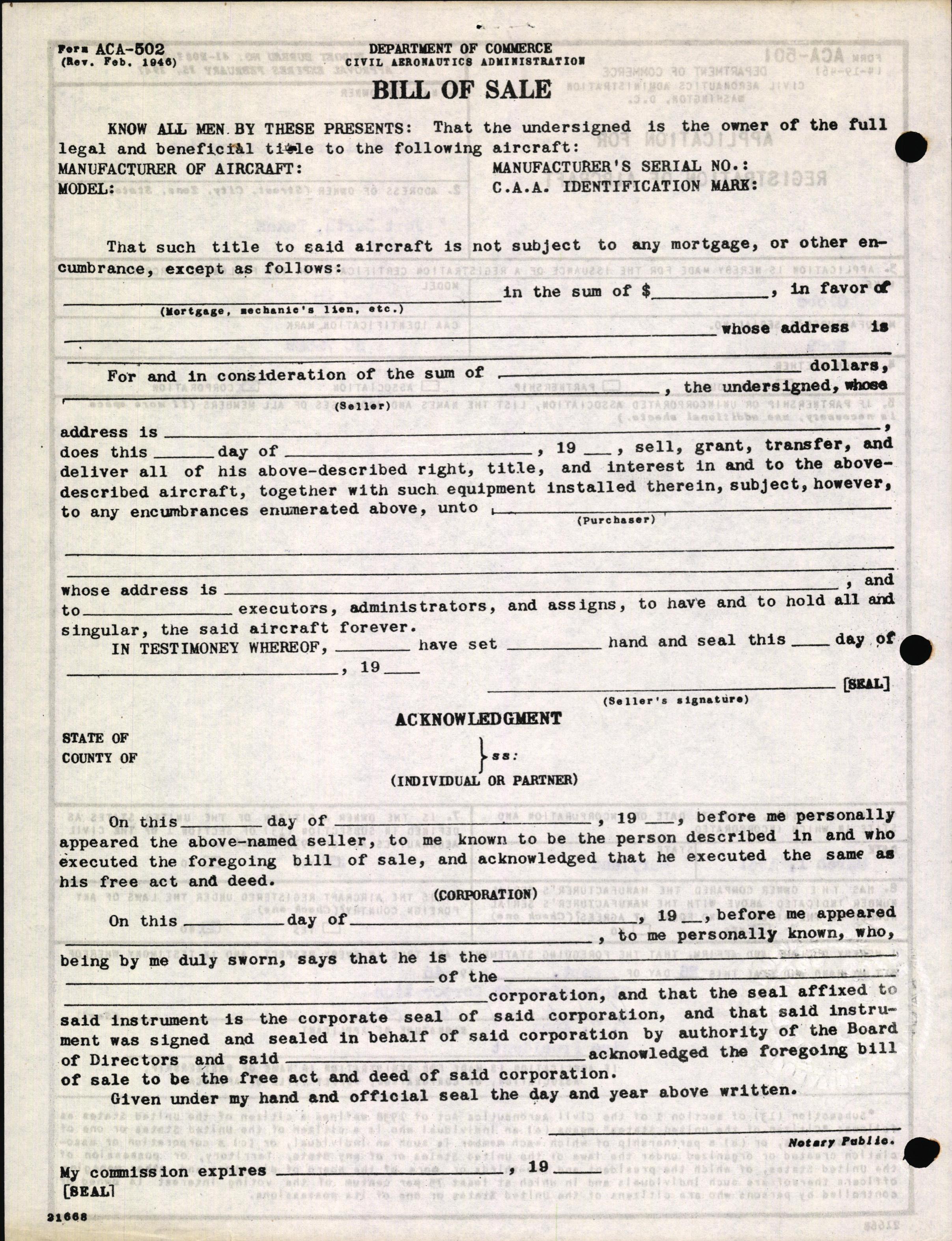 Sample page 2 from AirCorps Library document: Technical Information for Serial Number 2089