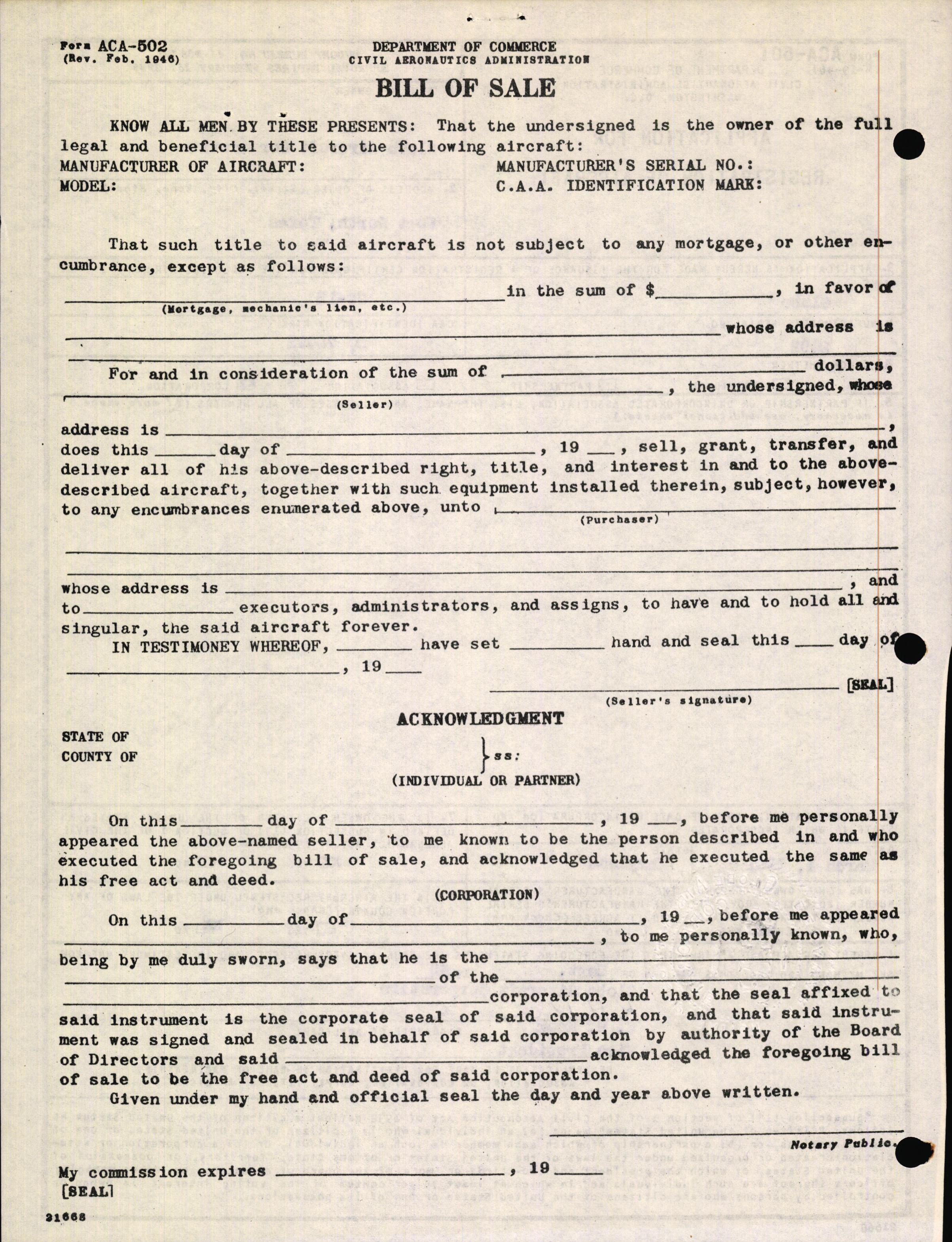 Sample page 2 from AirCorps Library document: Technical Information for Serial Number 2092