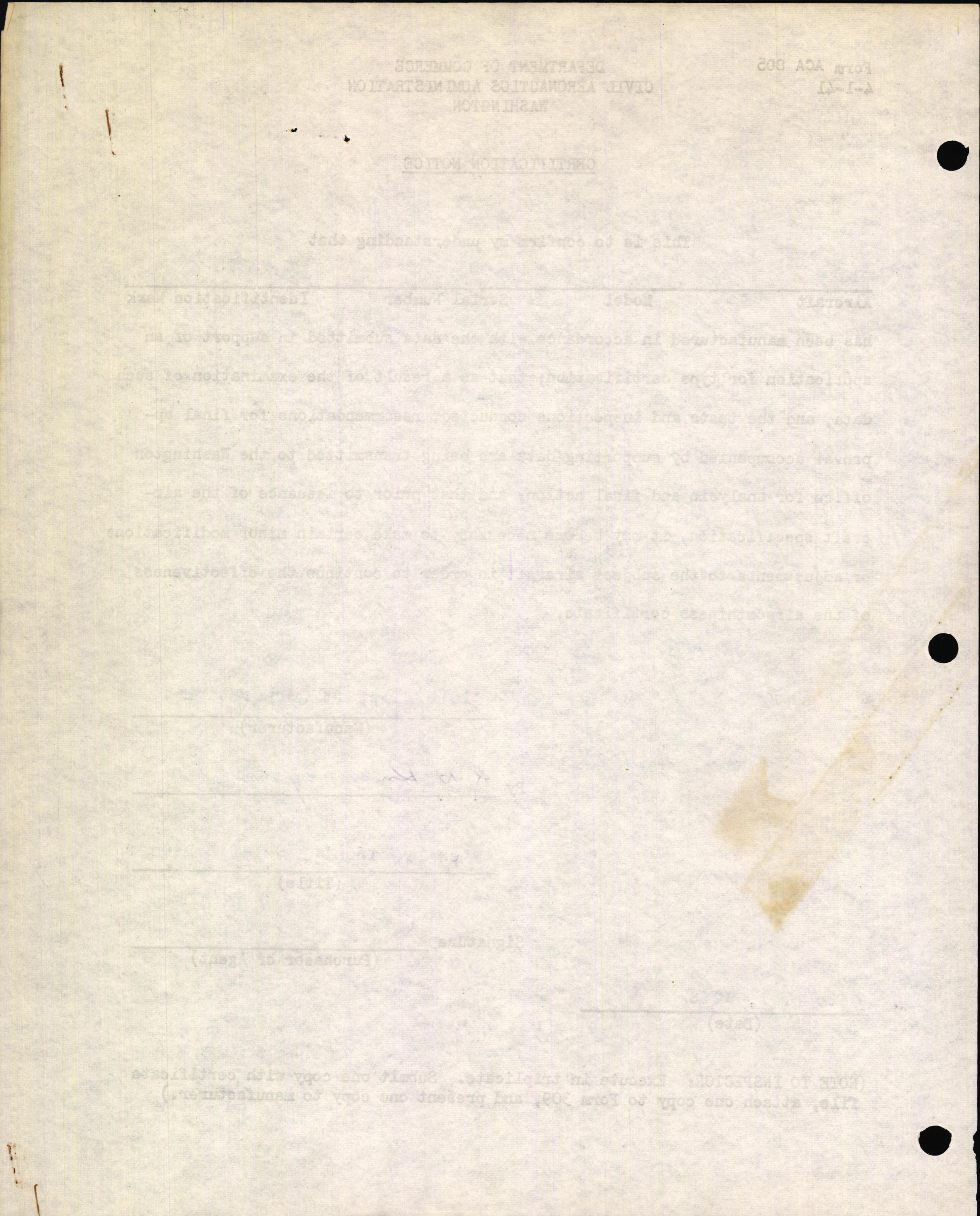 Sample page 2 from AirCorps Library document: Technical Information for Serial Number 2095
