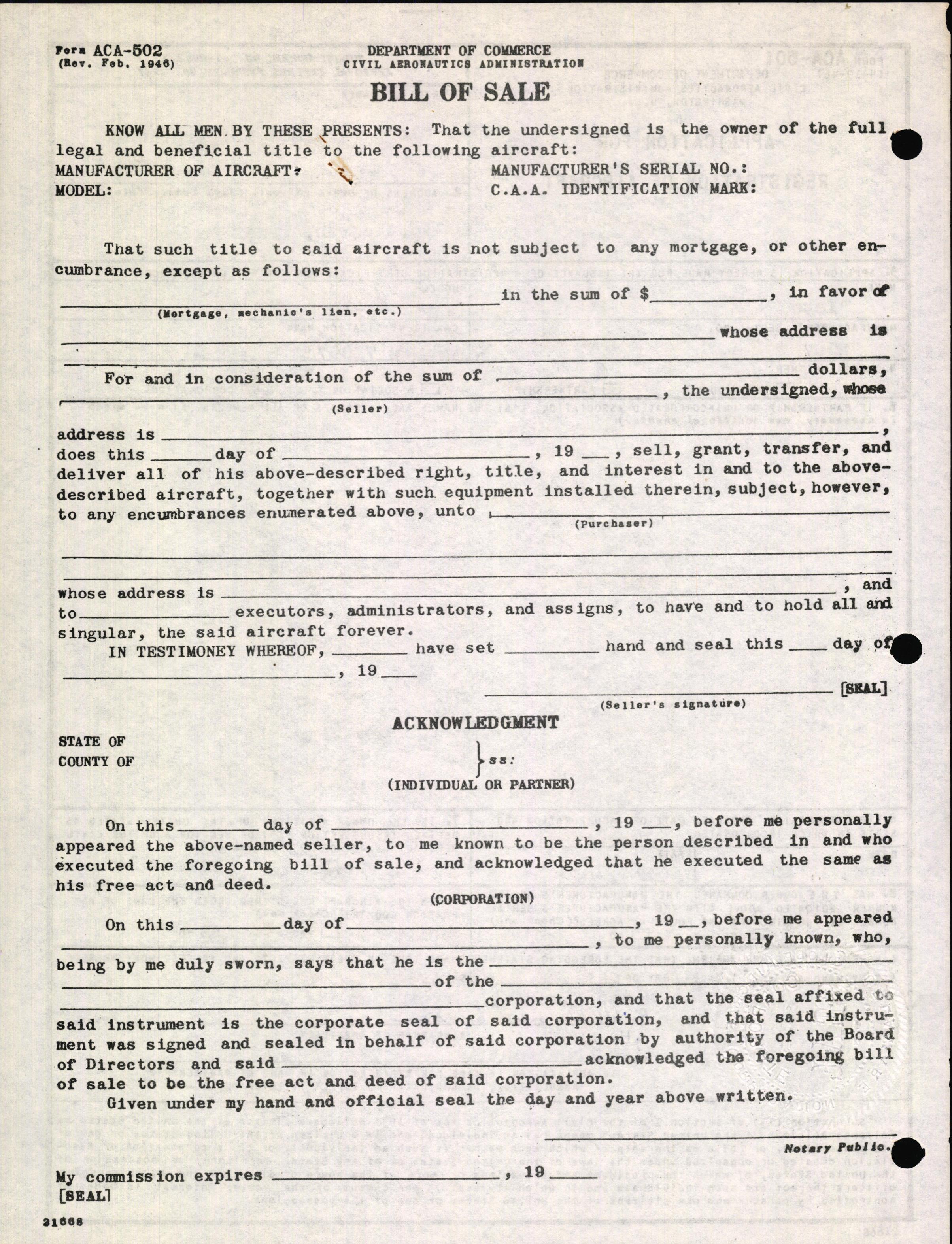Sample page 2 from AirCorps Library document: Technical Information for Serial Number 2097