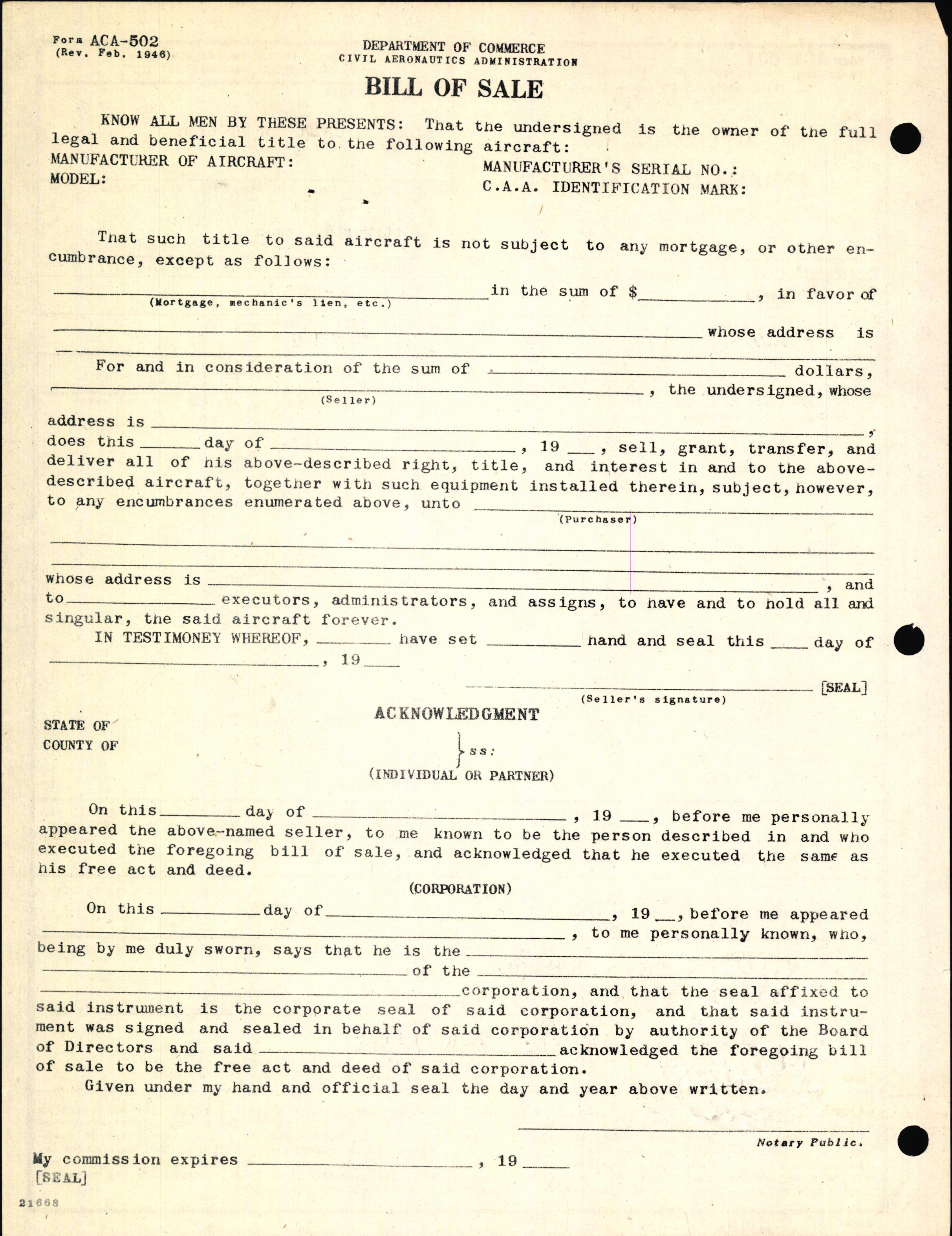 Sample page 2 from AirCorps Library document: Technical Information for Serial Number 2109