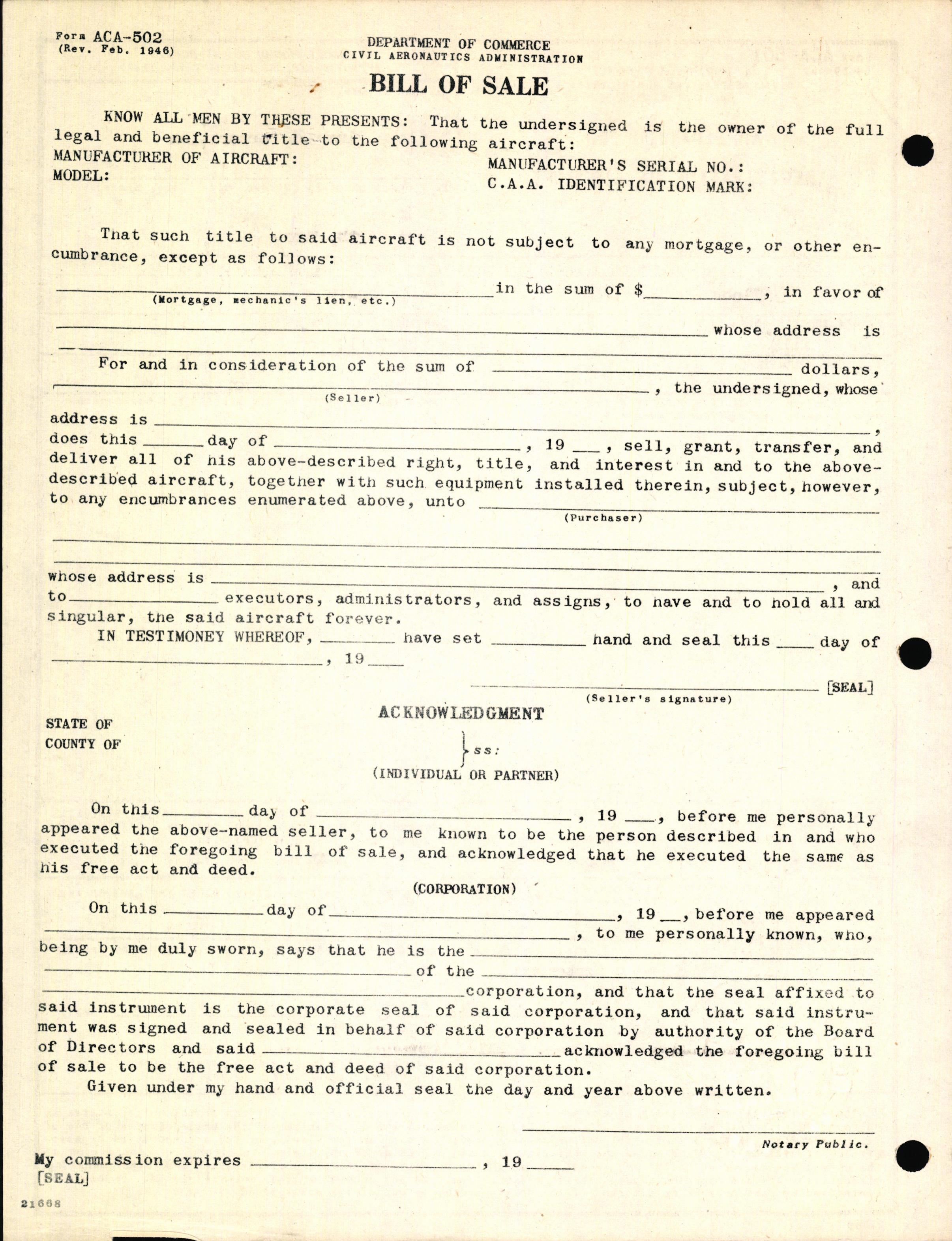 Sample page 2 from AirCorps Library document: Technical Information for Serial Number 2112