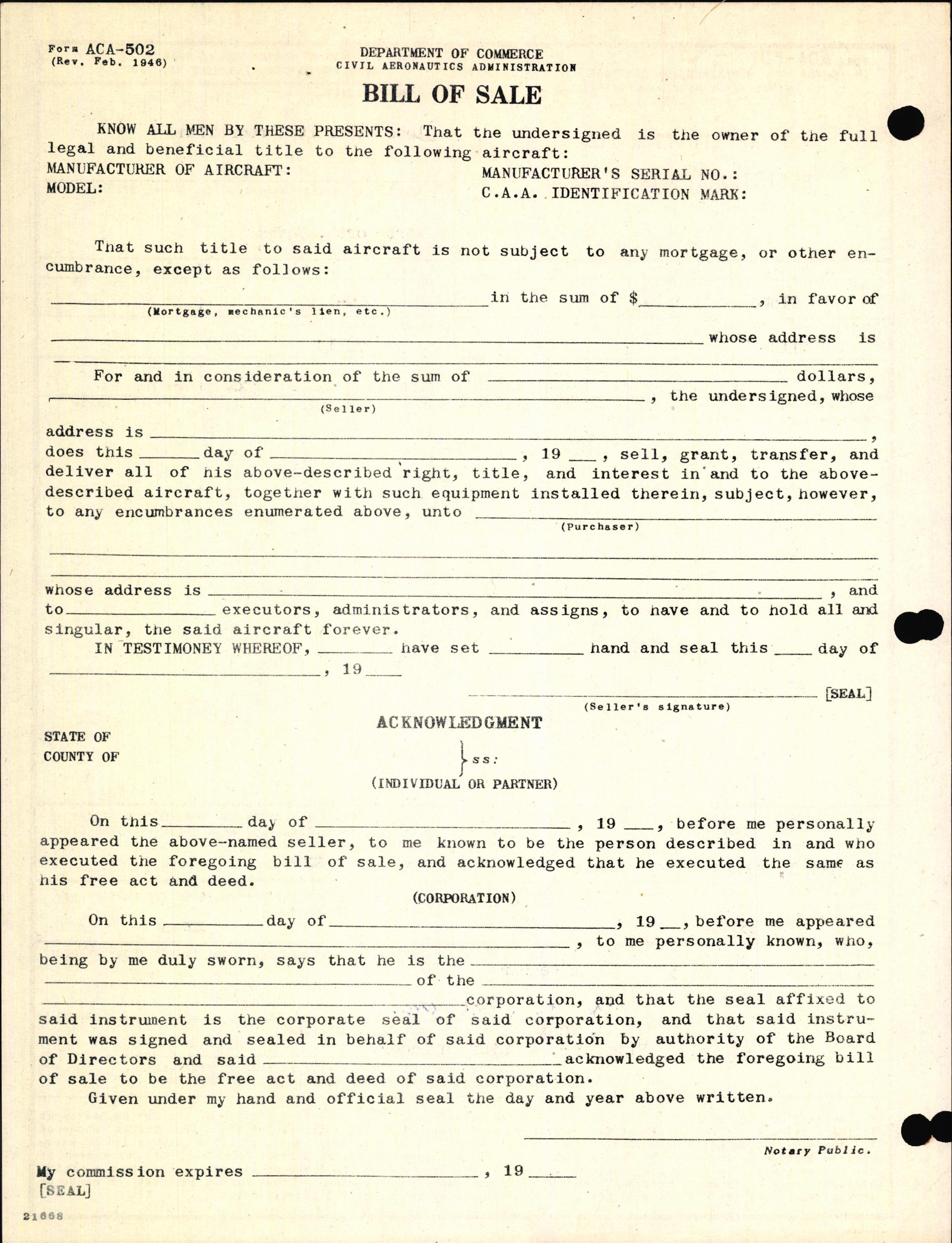 Sample page 2 from AirCorps Library document: Technical Information for Serial Number 2113