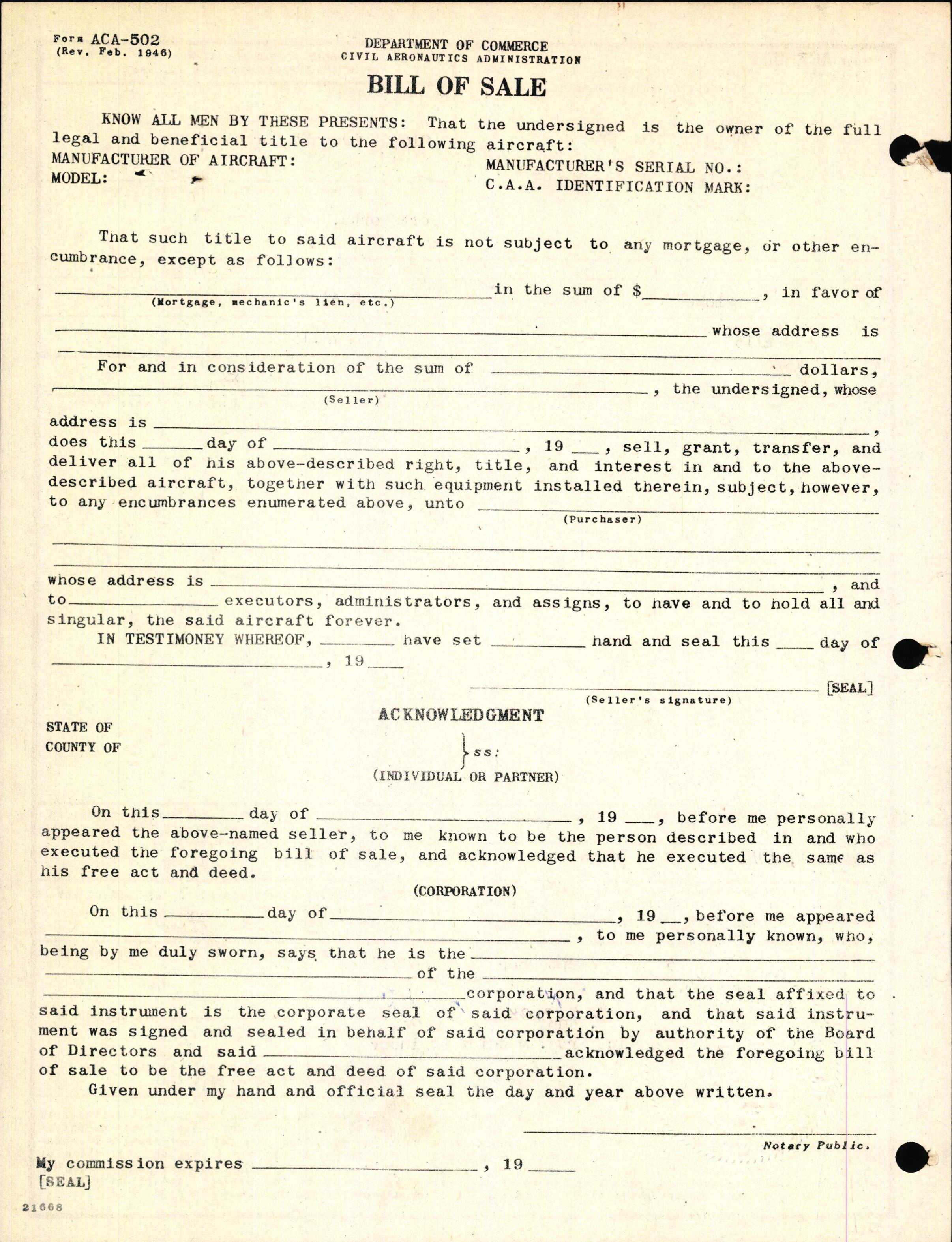 Sample page 2 from AirCorps Library document: Technical Information for Serial Number 2115
