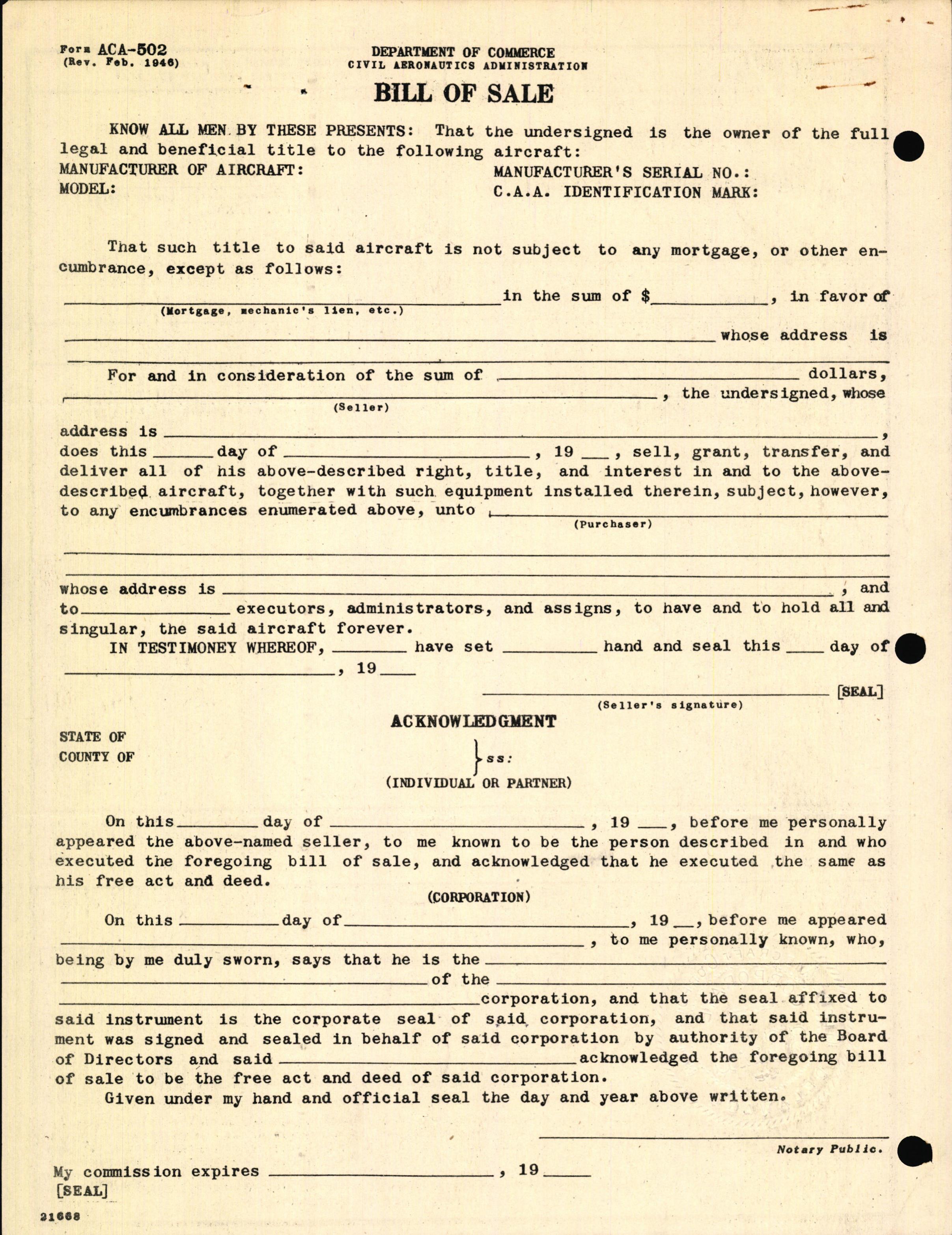 Sample page 2 from AirCorps Library document: Technical Information for Serial Number 2121