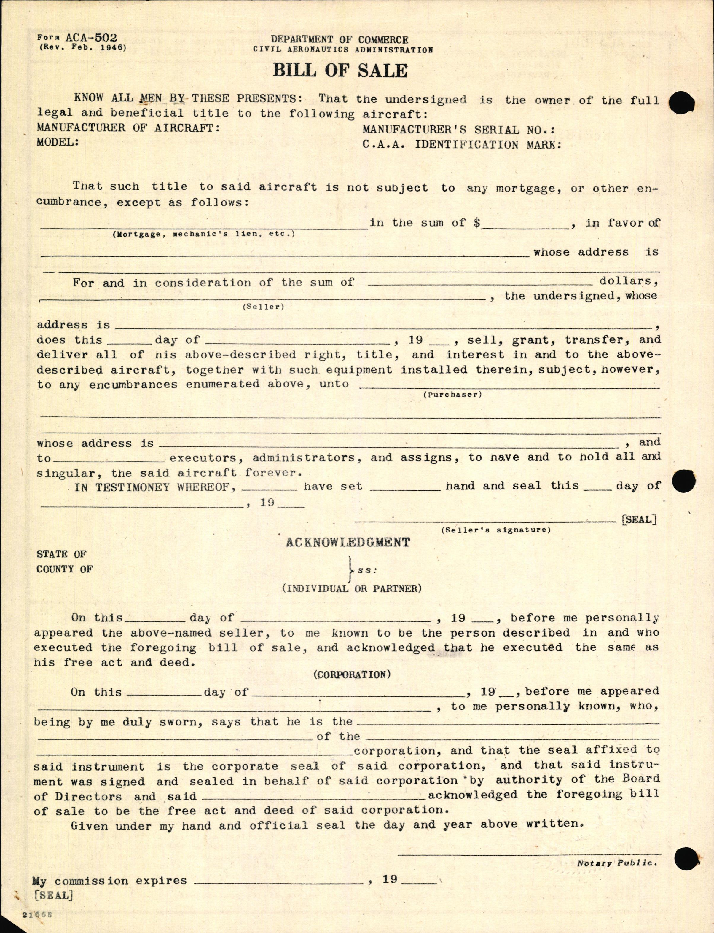 Sample page 2 from AirCorps Library document: Technical Information for Serial Number 2127