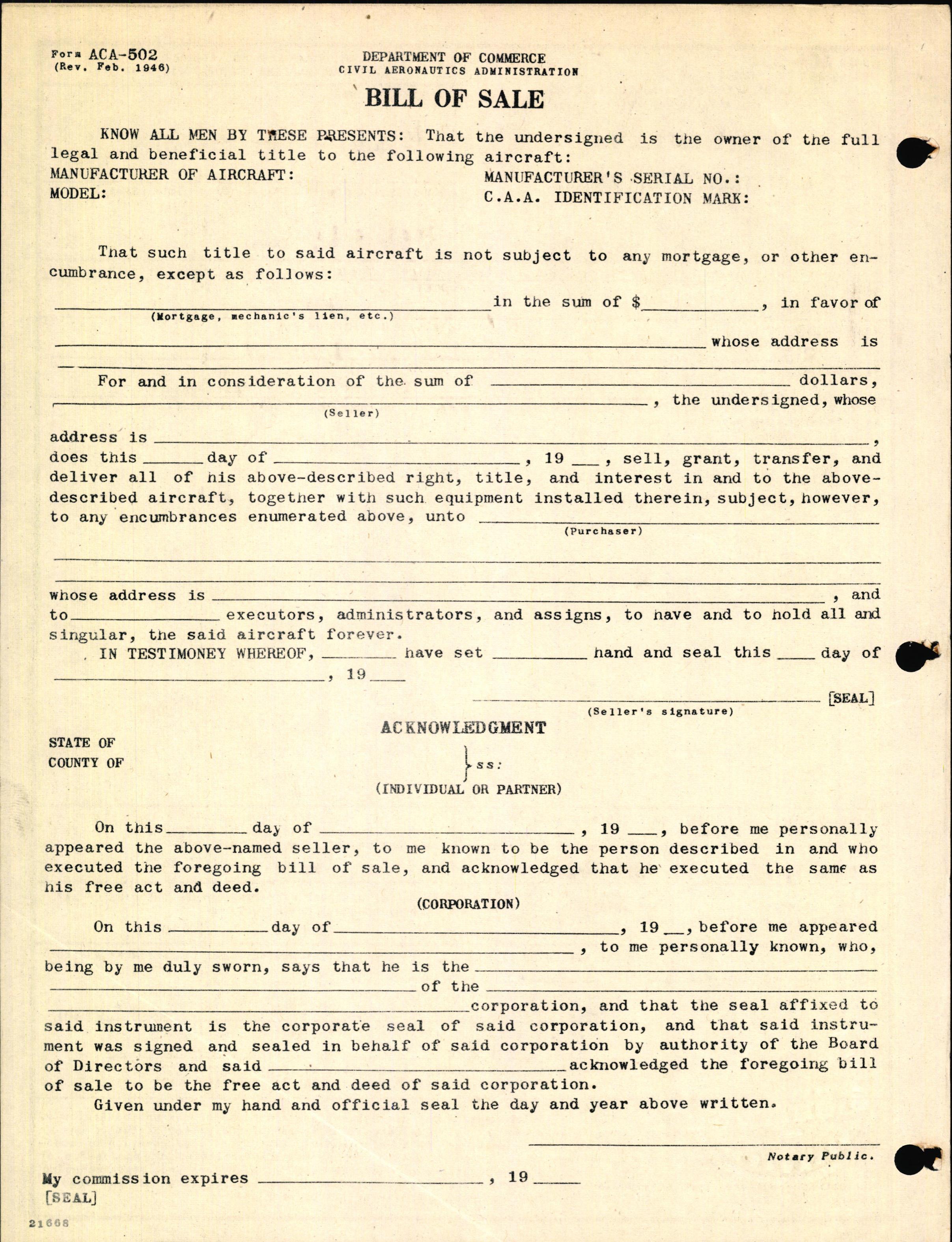 Sample page 2 from AirCorps Library document: Technical Information for Serial Number 2130