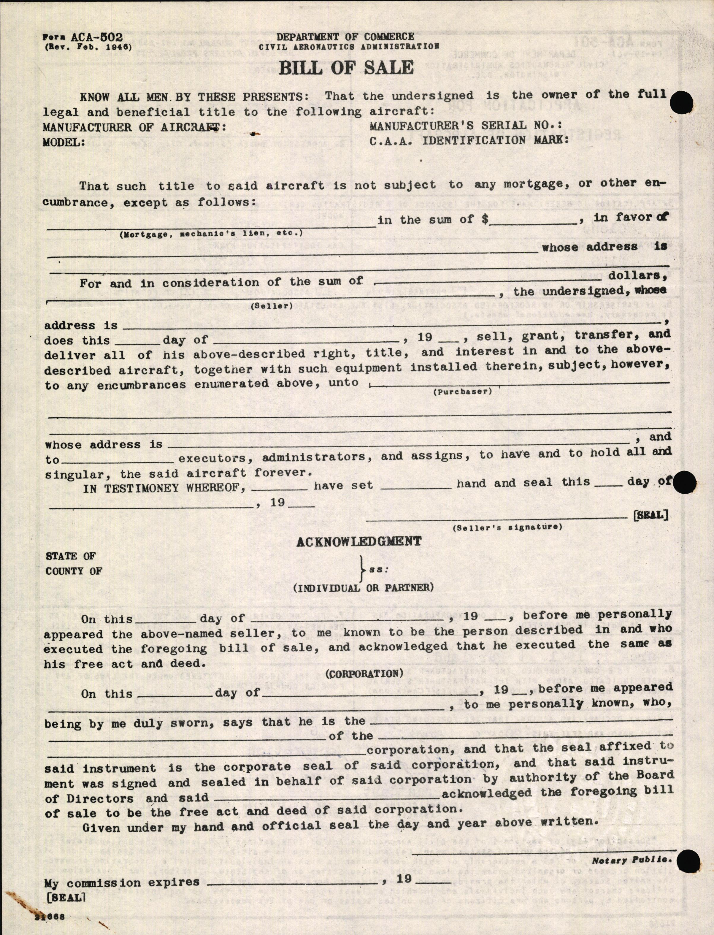 Sample page 2 from AirCorps Library document: Technical Information for Serial Number 2138