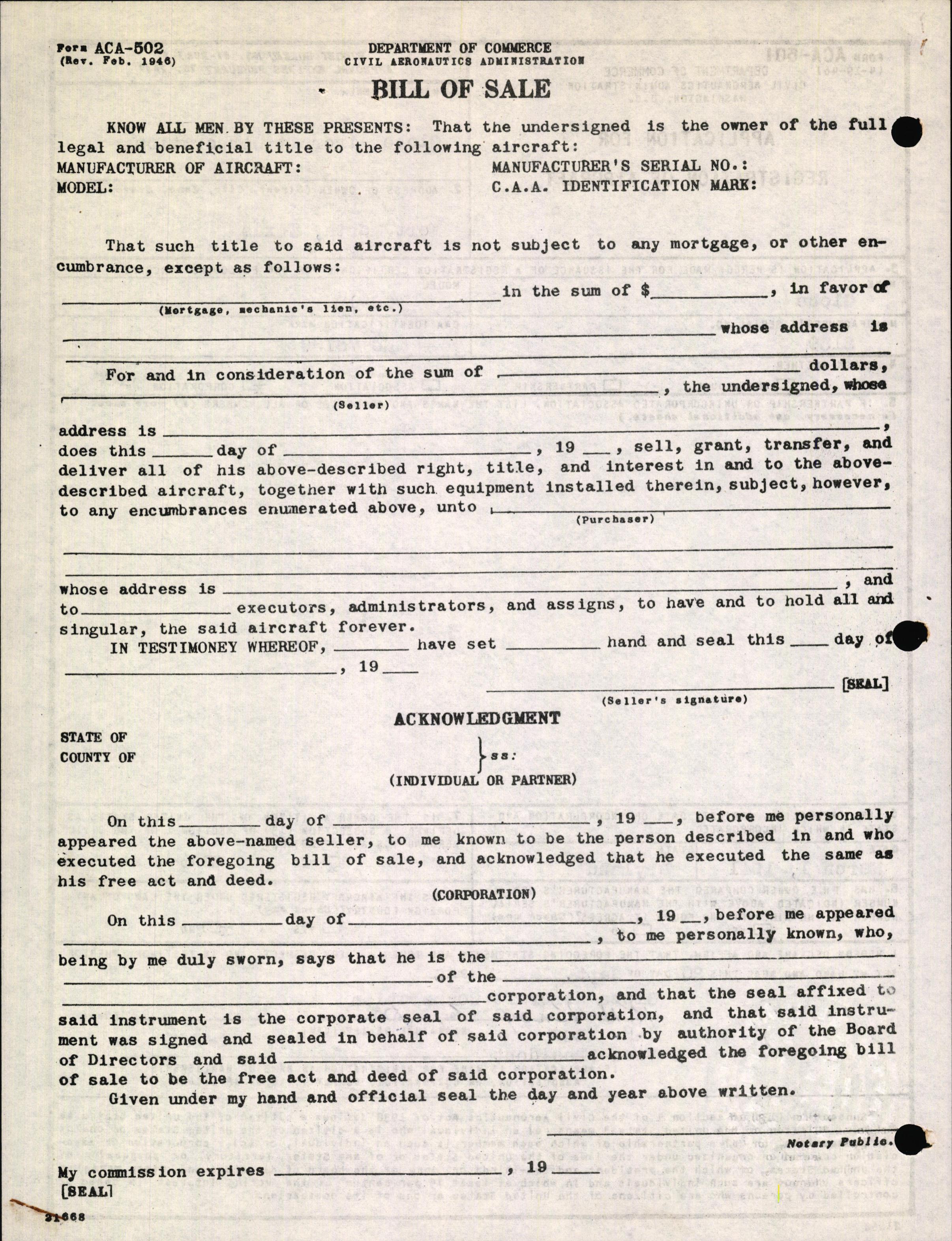 Sample page 2 from AirCorps Library document: Technical Information for Serial Number 2139