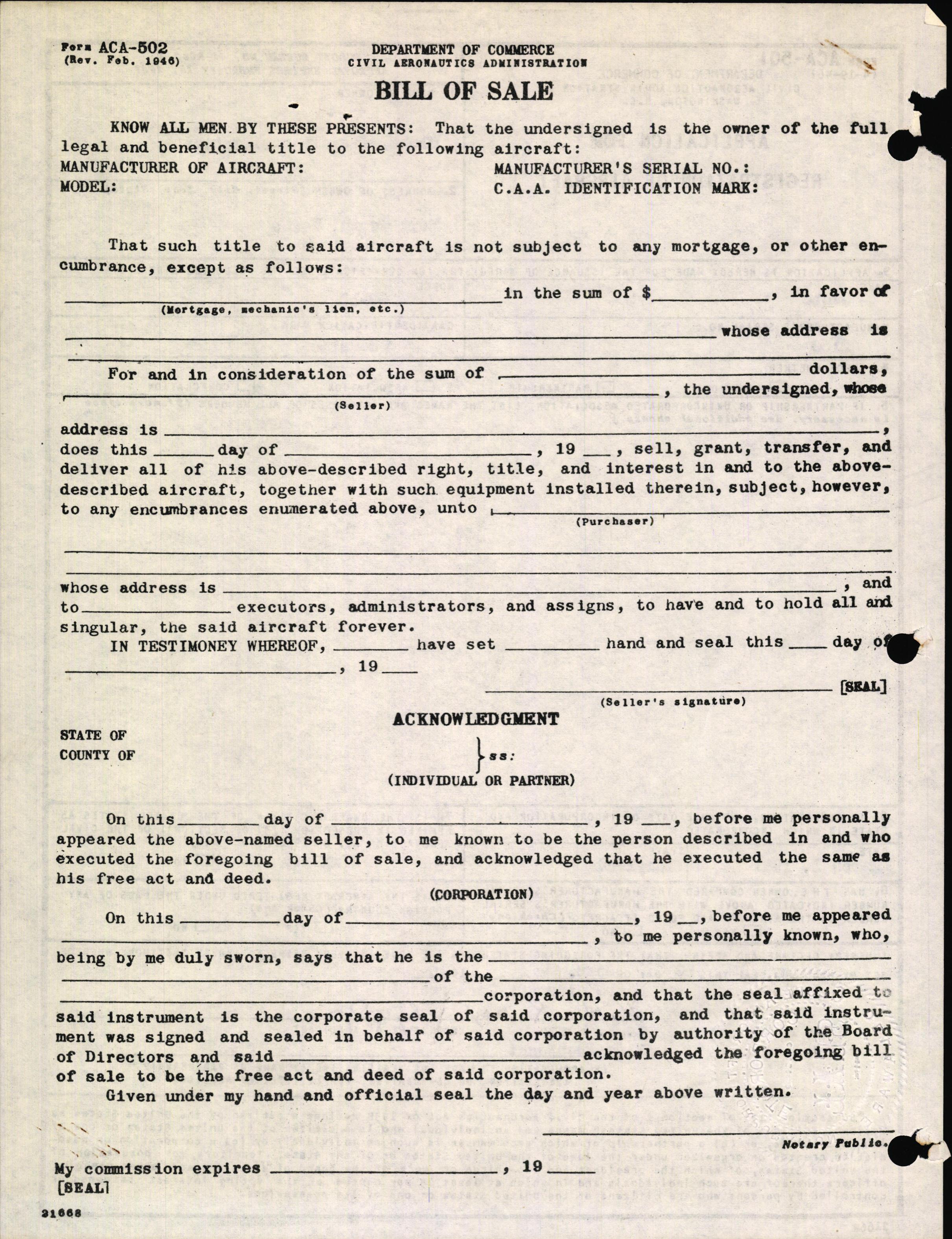 Sample page 2 from AirCorps Library document: Technical Information for Serial Number 2150