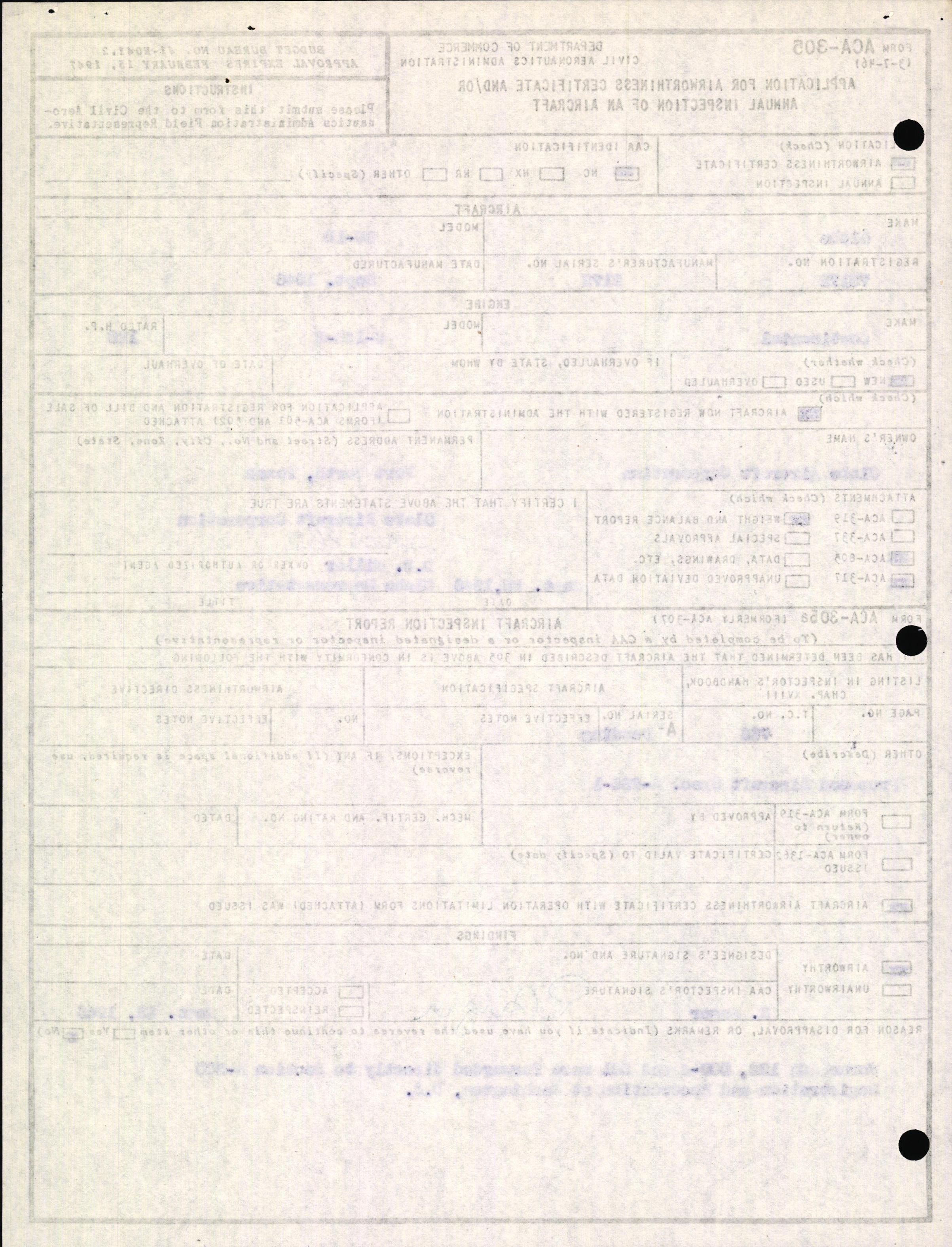 Sample page 4 from AirCorps Library document: Technical Information for Serial Number 2172