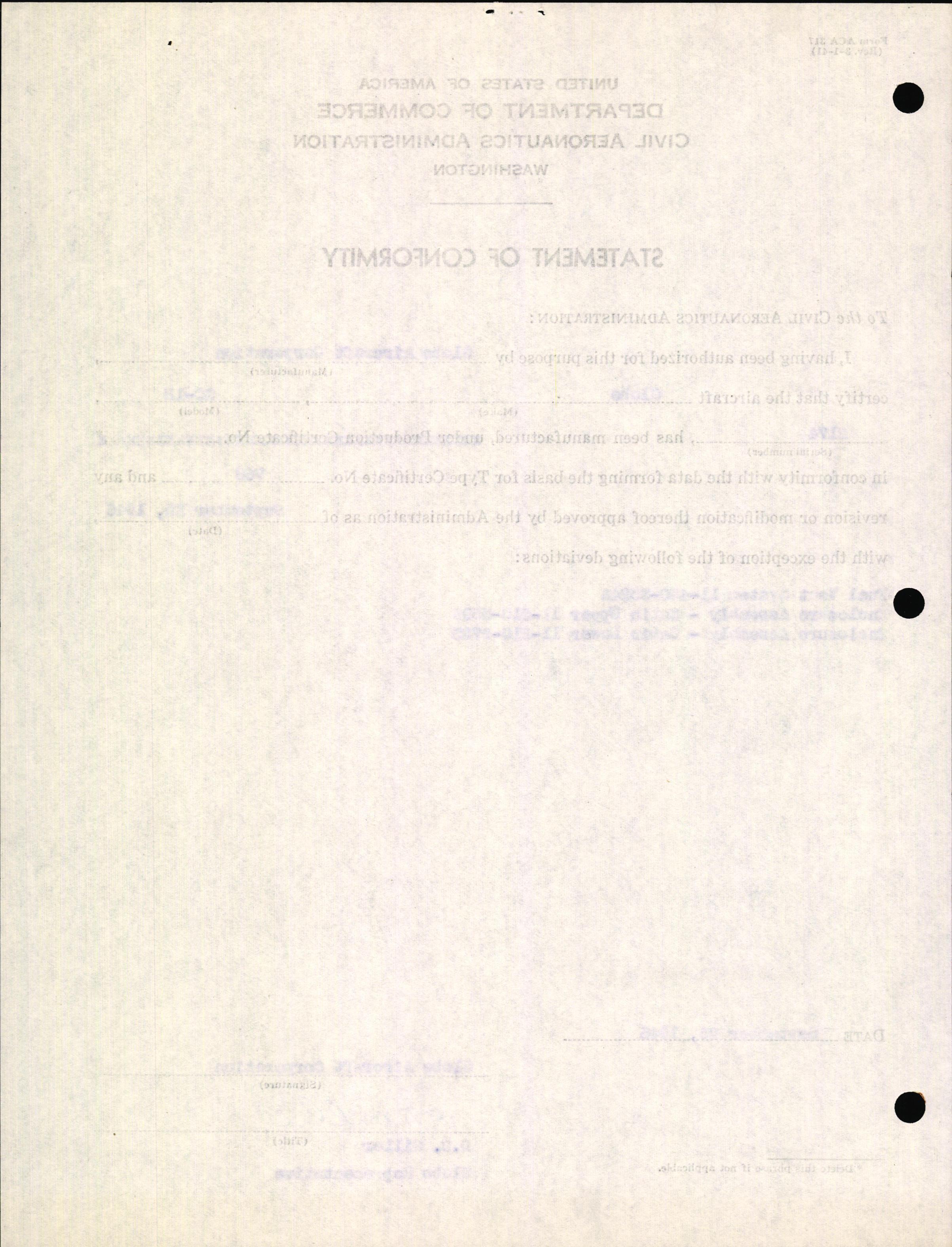 Sample page 4 from AirCorps Library document: Technical Information for Serial Number 2174