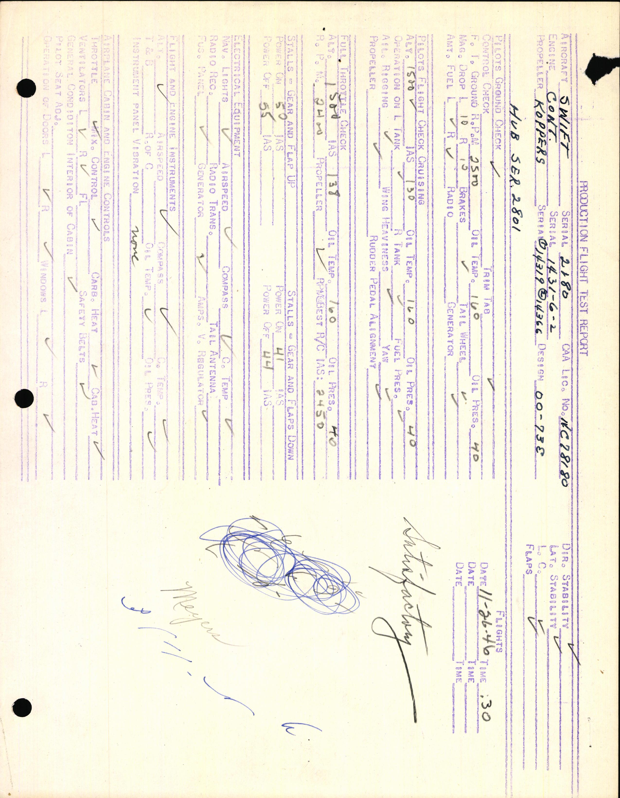 Sample page 3 from AirCorps Library document: Technical Information for Serial Number 2180