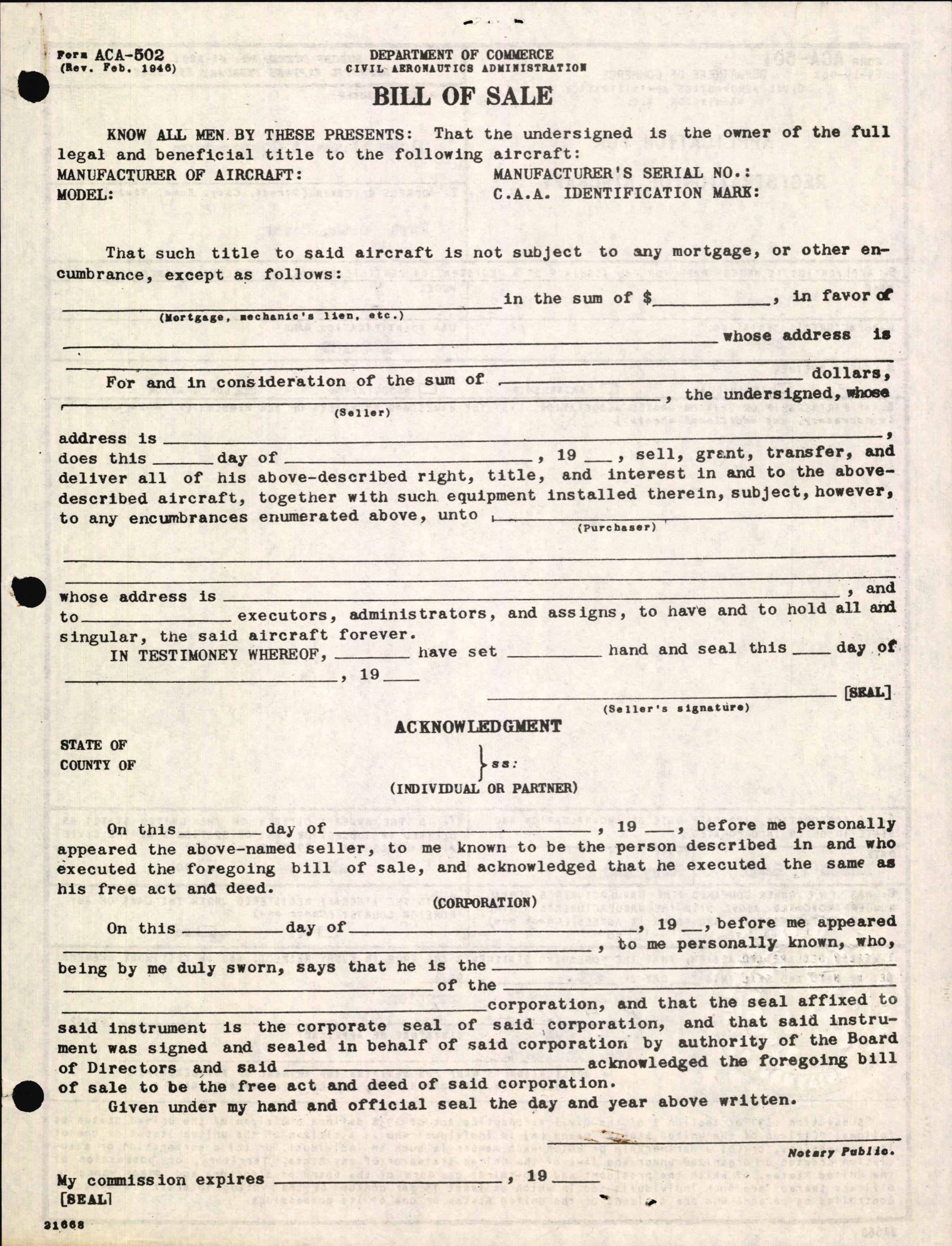 Sample page 2 from AirCorps Library document: Technical Information for Serial Number 2189