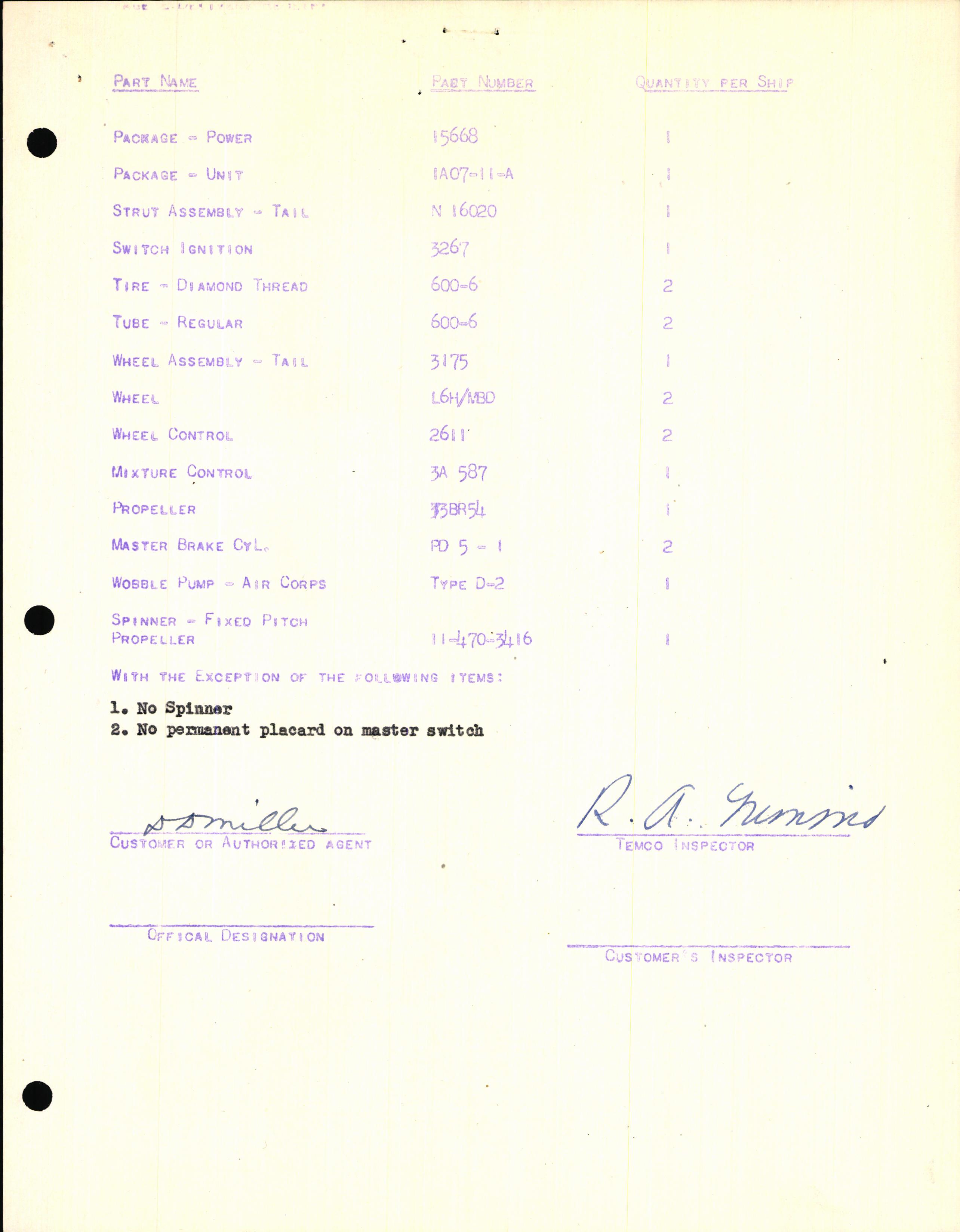 Sample page 3 from AirCorps Library document: Technical Information for Serial Number 2194