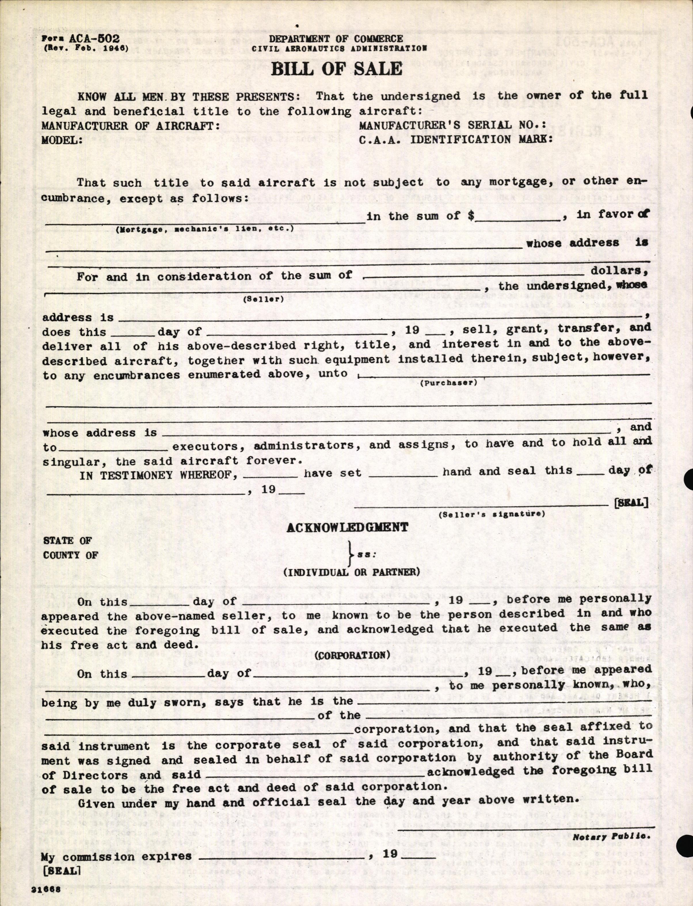 Sample page 4 from AirCorps Library document: Technical Information for Serial Number 2207