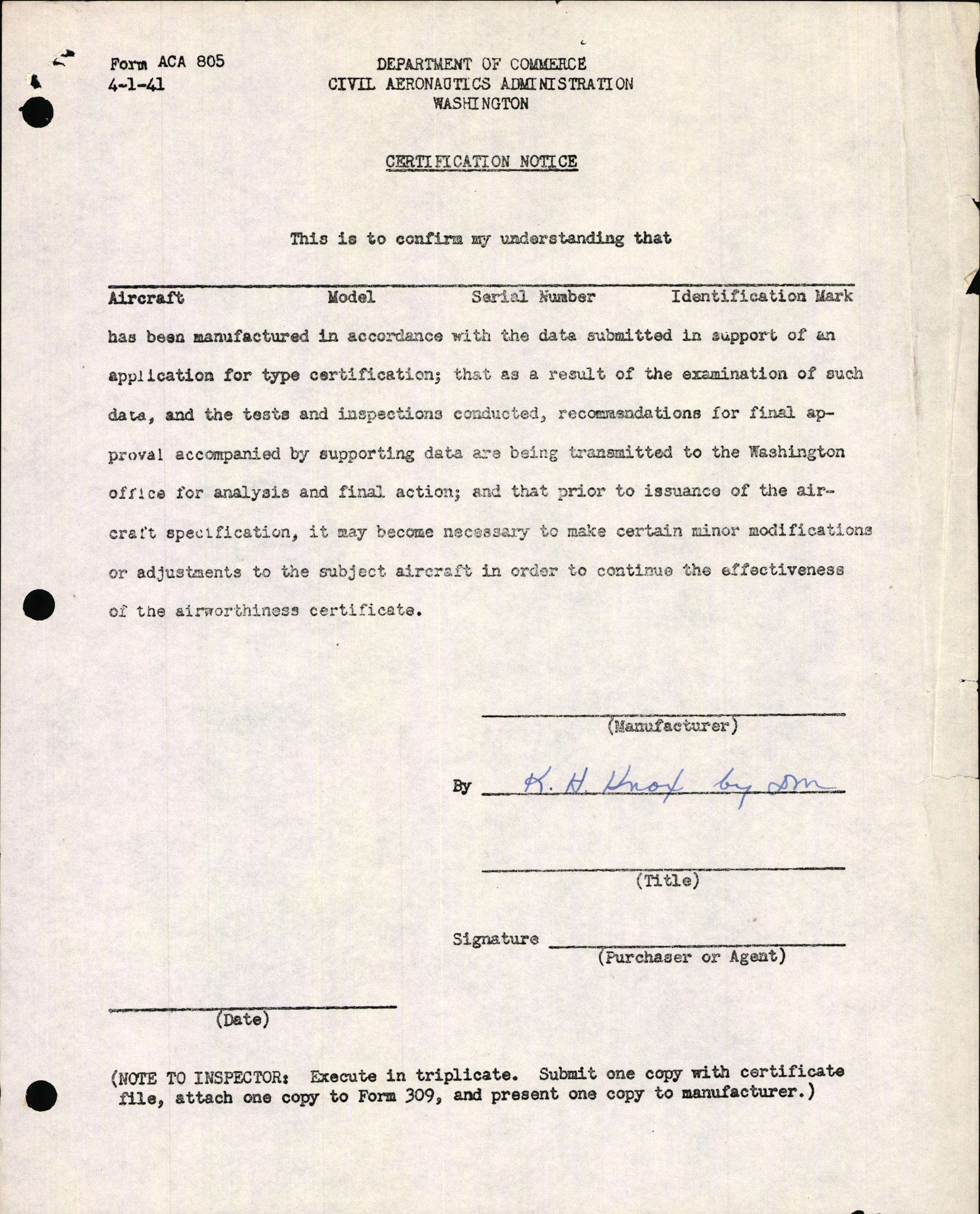 Sample page 3 from AirCorps Library document: Technical Information for Serial Number 2209