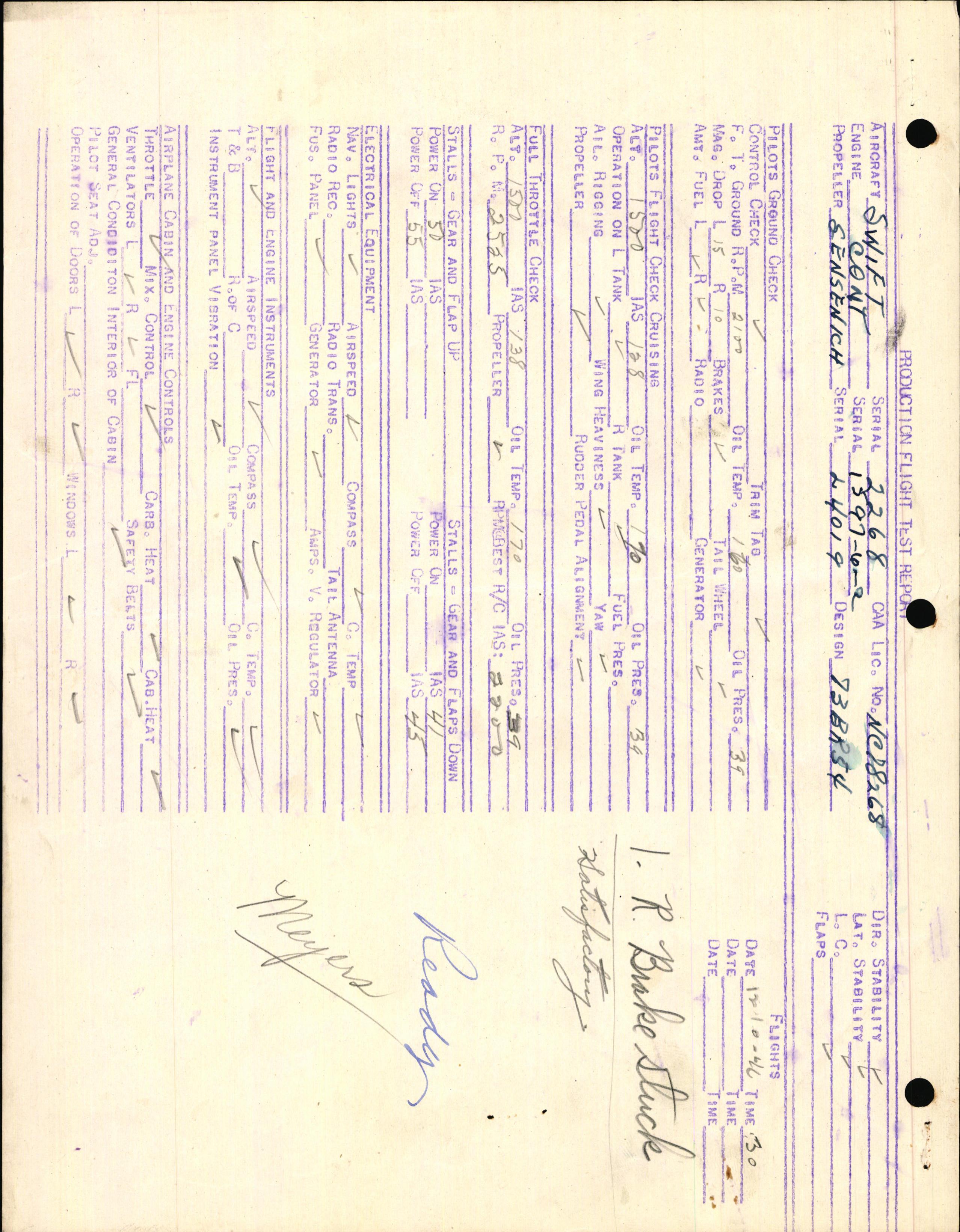 Sample page 3 from AirCorps Library document: Technical Information for Serial Number 2268
