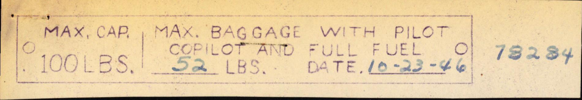 Sample page 1 from AirCorps Library document: Technical Information for Serial Number 2284