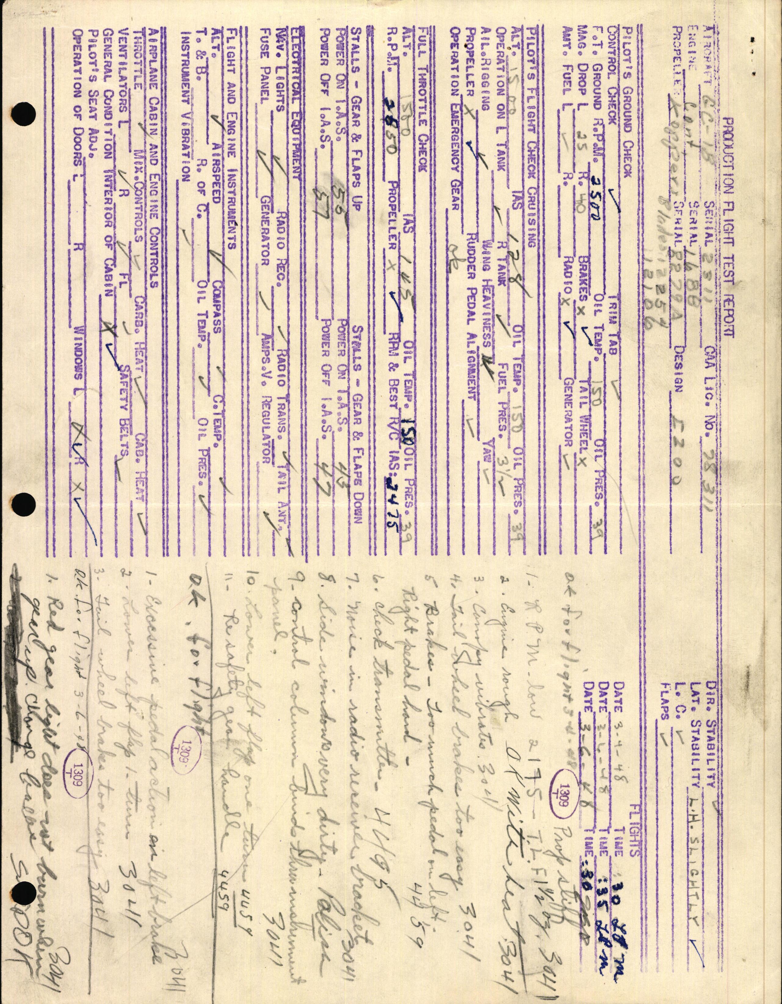 Sample page 3 from AirCorps Library document: Technical Information for Serial Number 2311