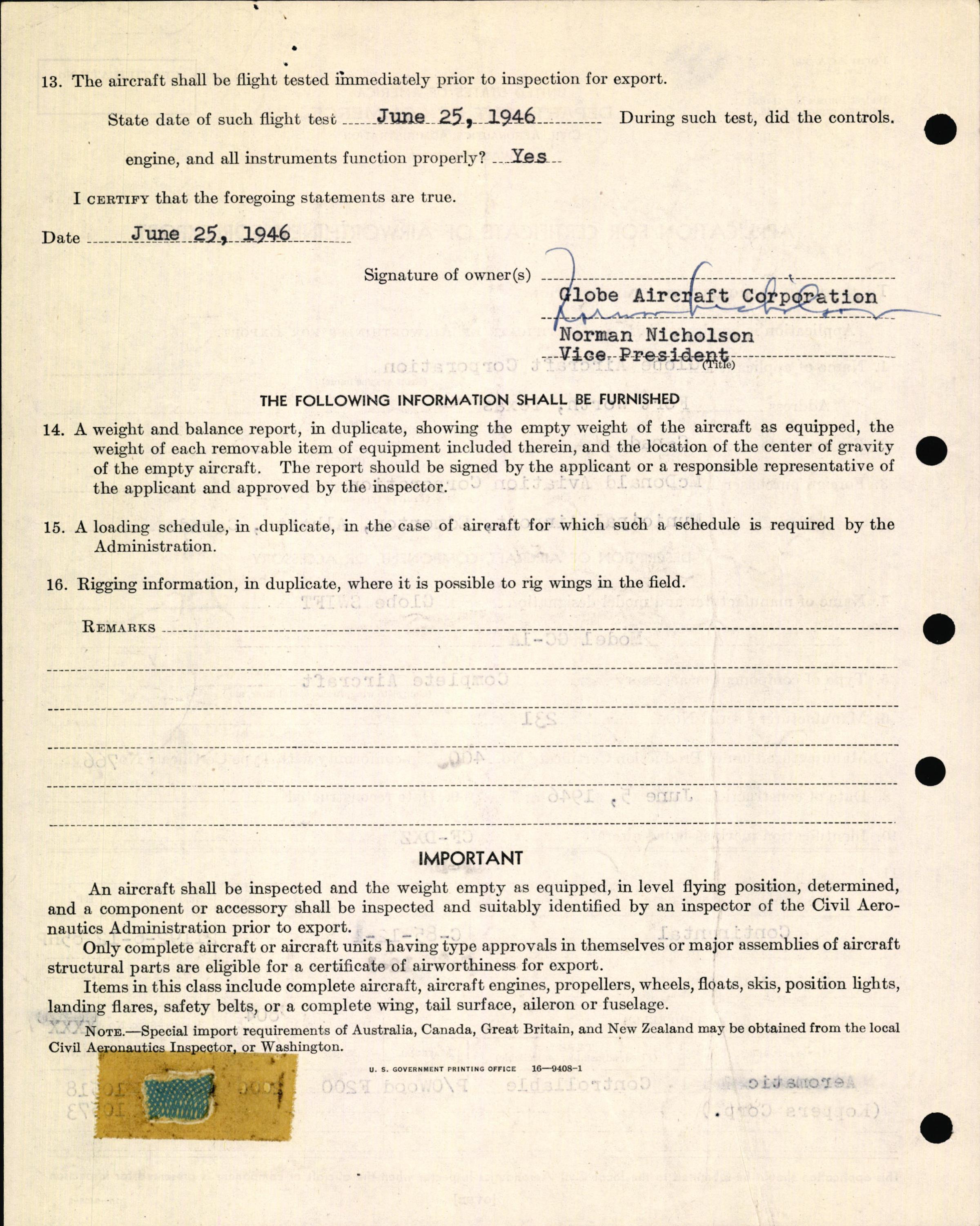 Sample page 6 from AirCorps Library document: Technical Information for Serial Number 231