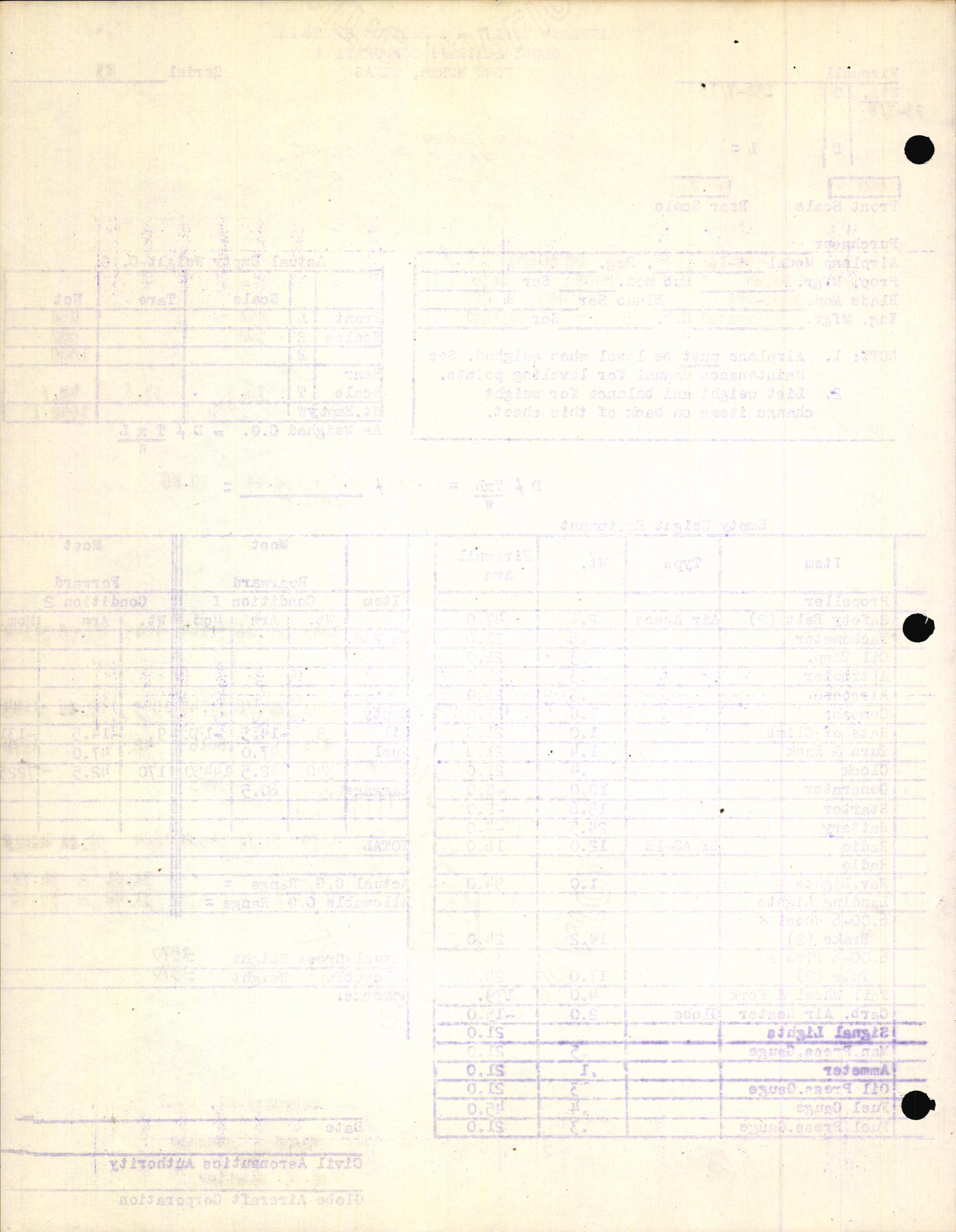 Sample page 6 from AirCorps Library document: Technical Information for Serial Number 23
